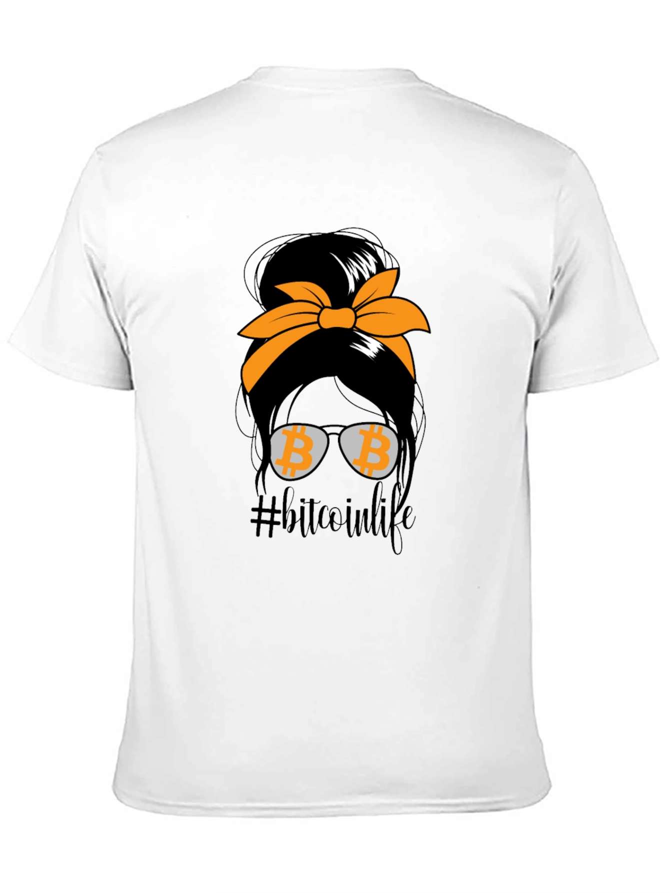 Bitcoin Life Messy Bun T-Shirt