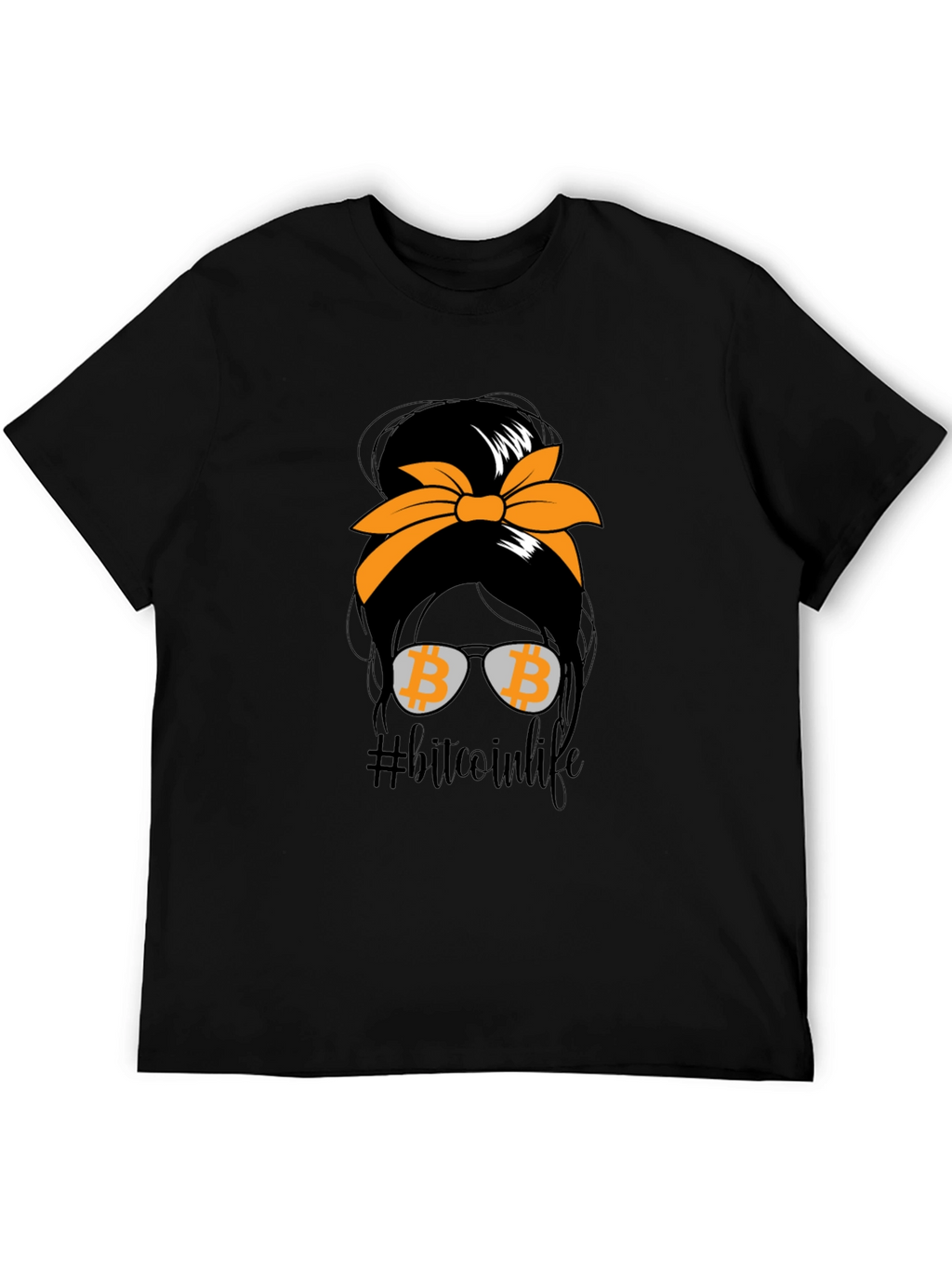 Bitcoin Life Messy Bun T-Shirt