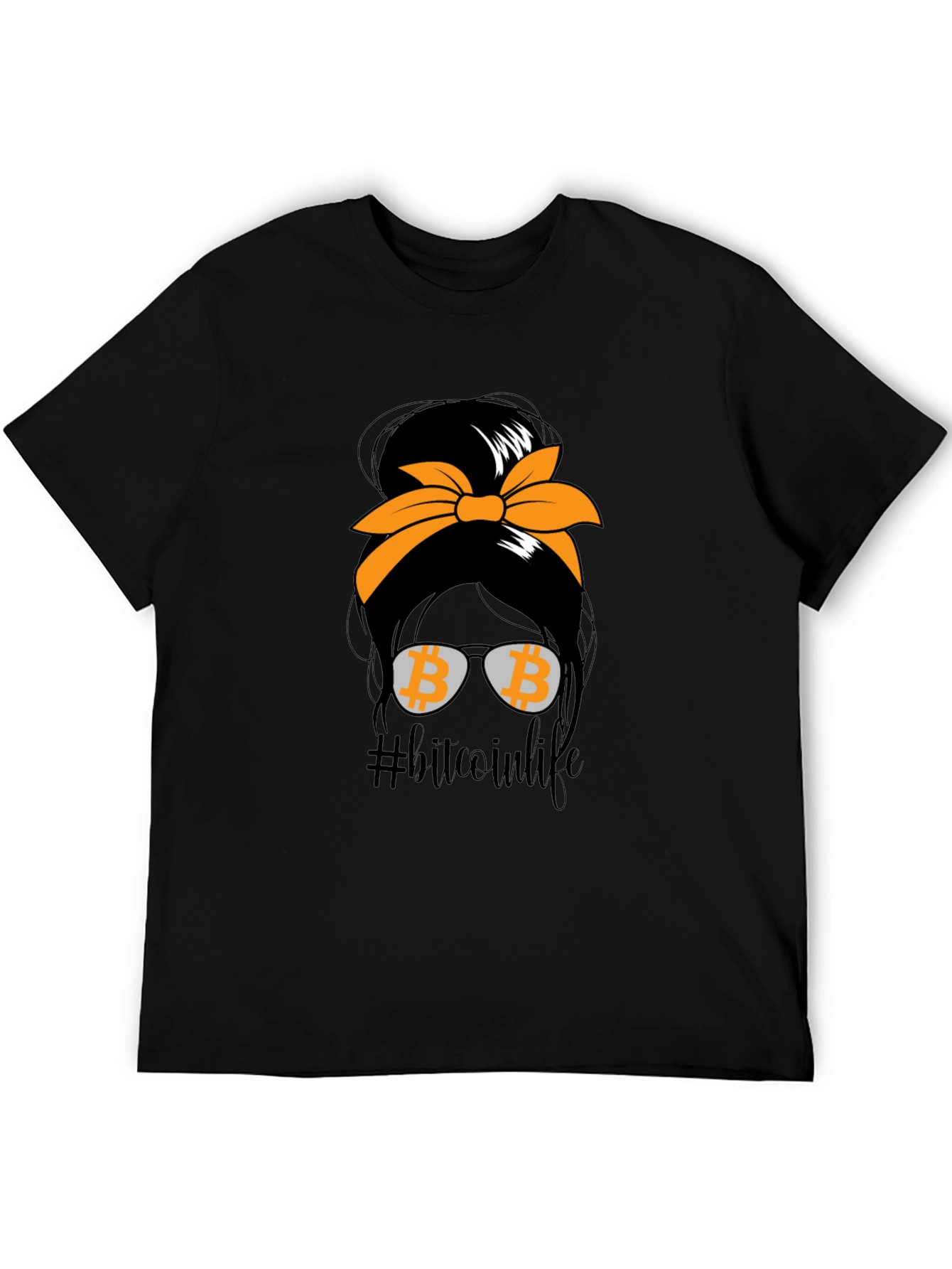 Bitcoin Life Messy Bun T-Shirt