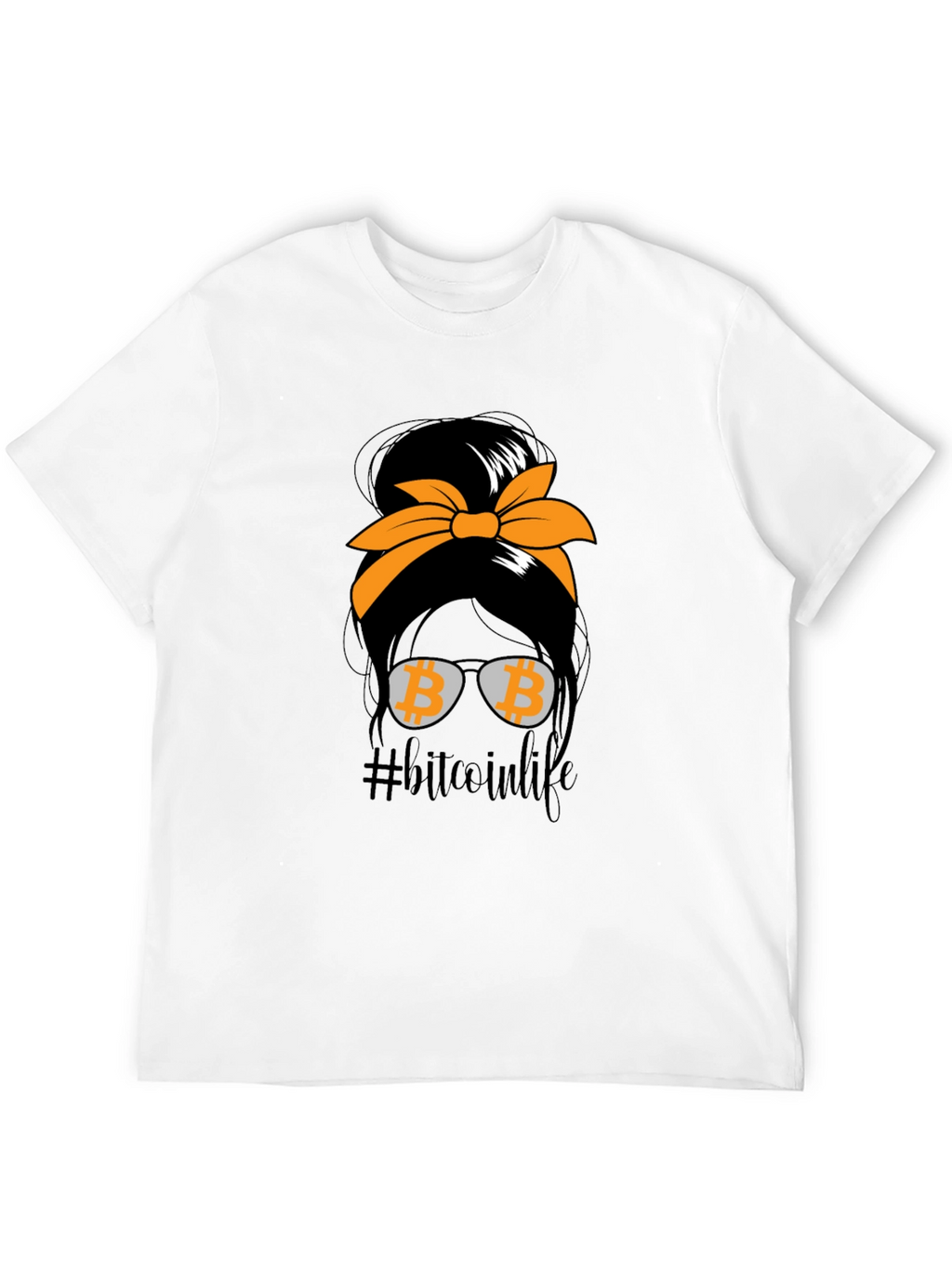 Bitcoin Life Messy Bun T-Shirt