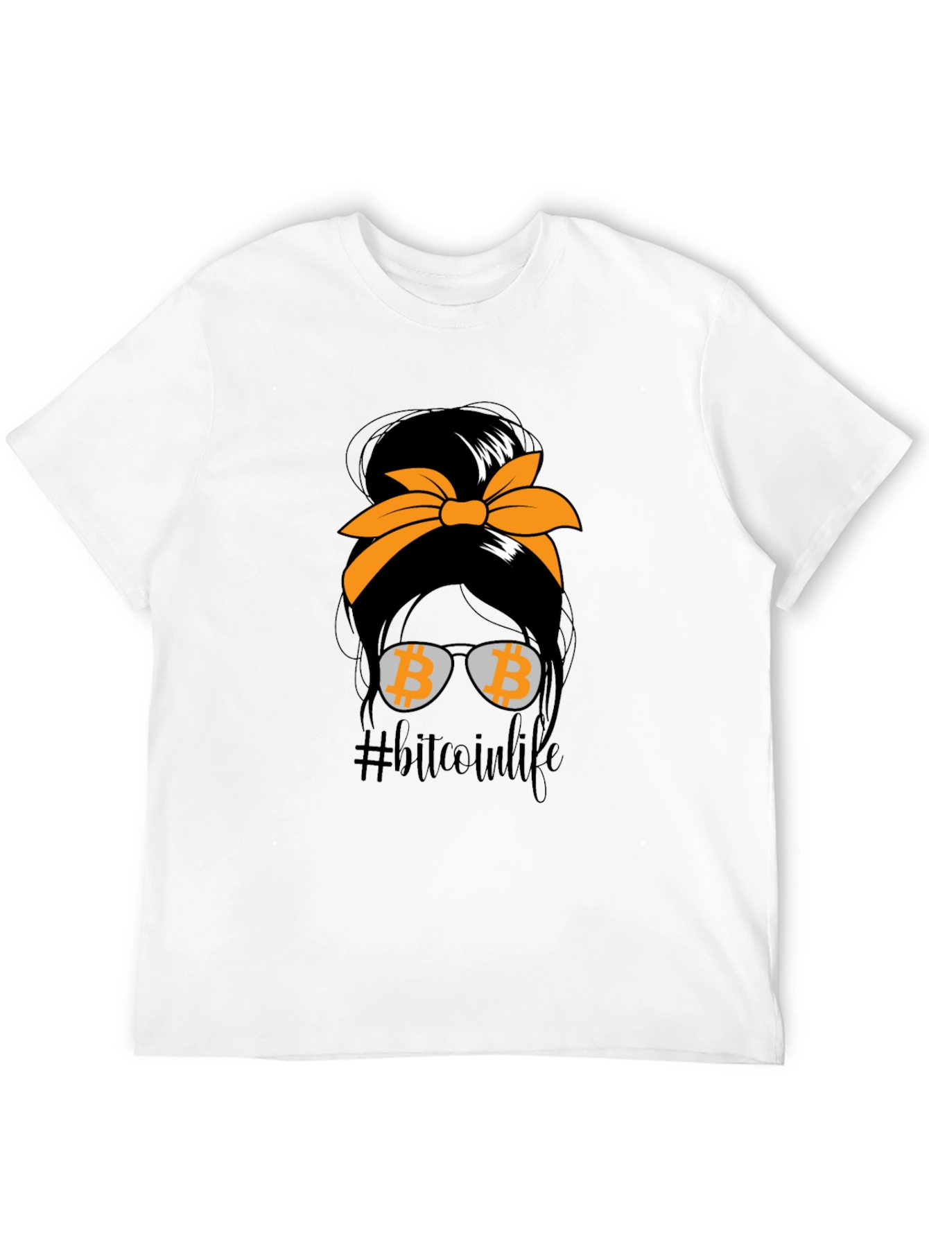 Bitcoin Life Messy Bun T-Shirt