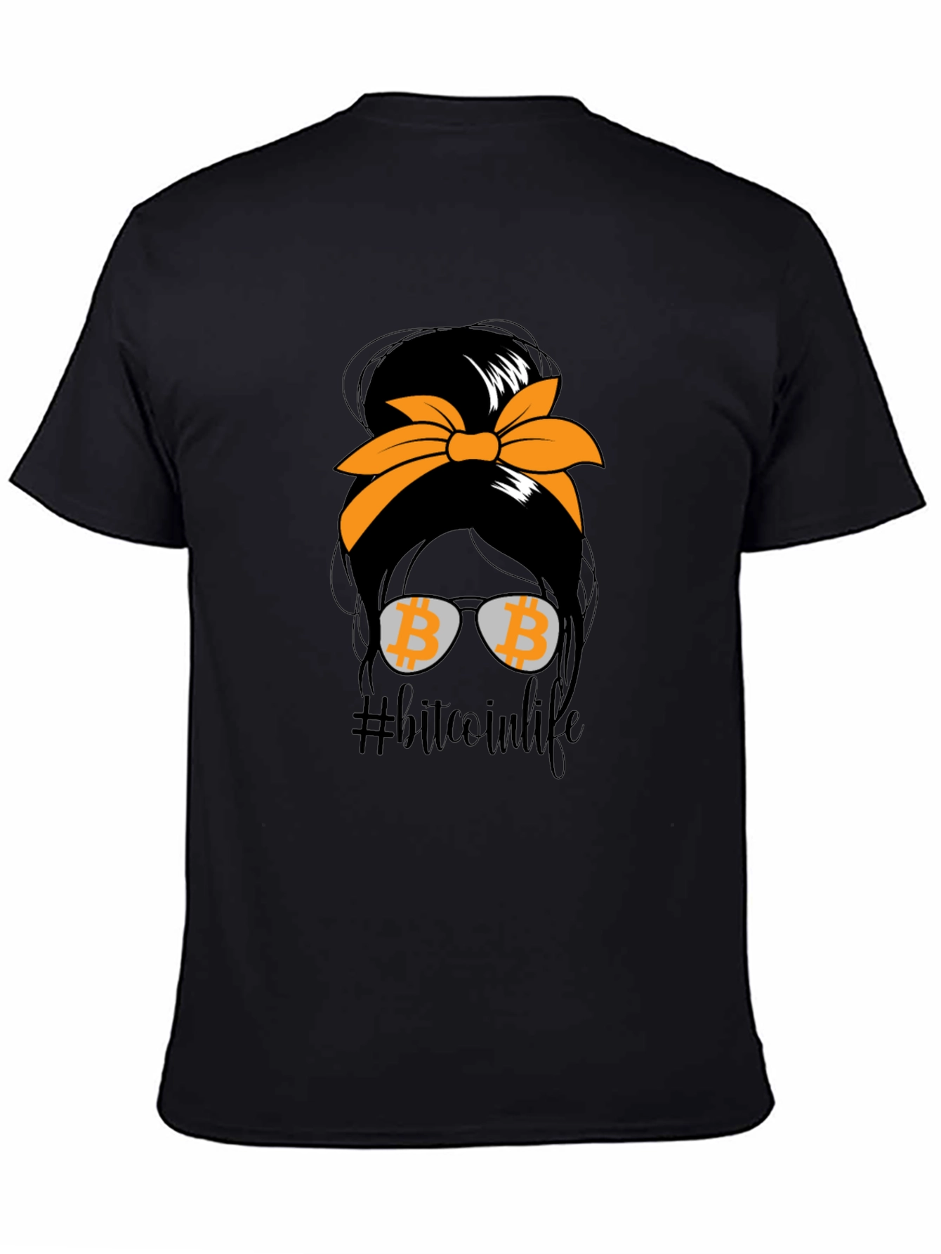 Bitcoin Life Messy Bun T-Shirt