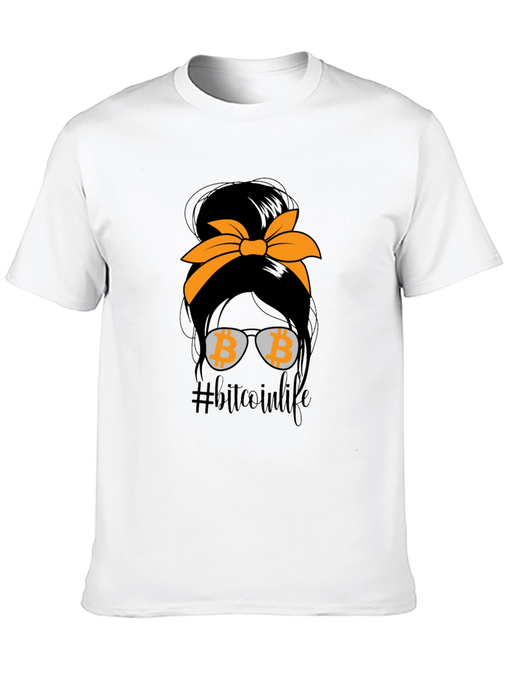Bitcoin Life Messy Bun T-Shirt