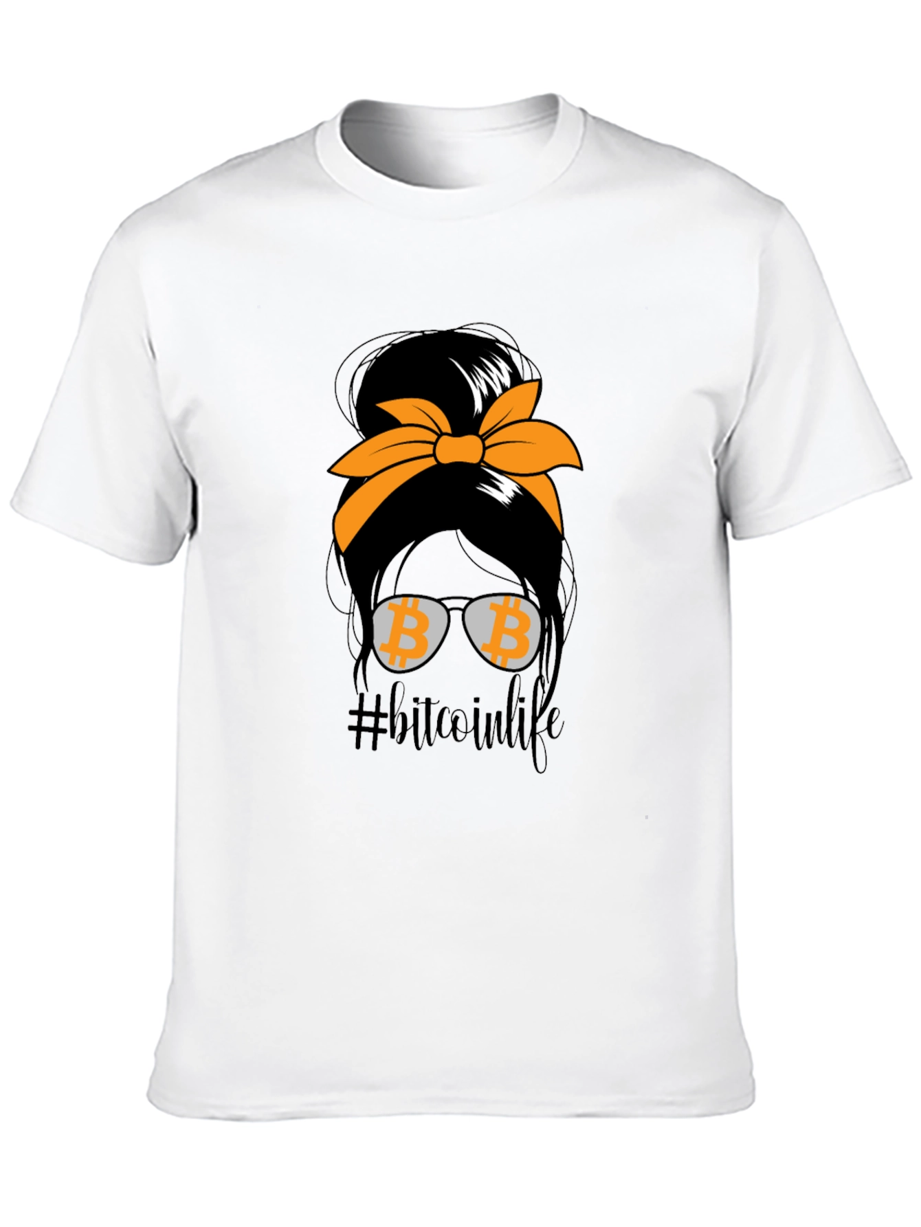 Bitcoin Life Messy Bun T-Shirt