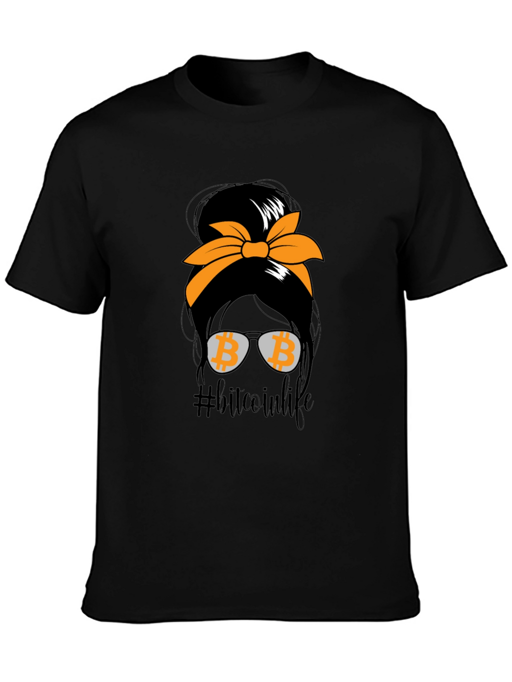 Bitcoin Life Messy Bun T-Shirt