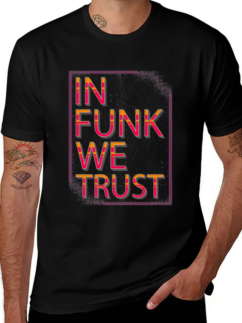 In Funk We Trust Black Graphic Tee