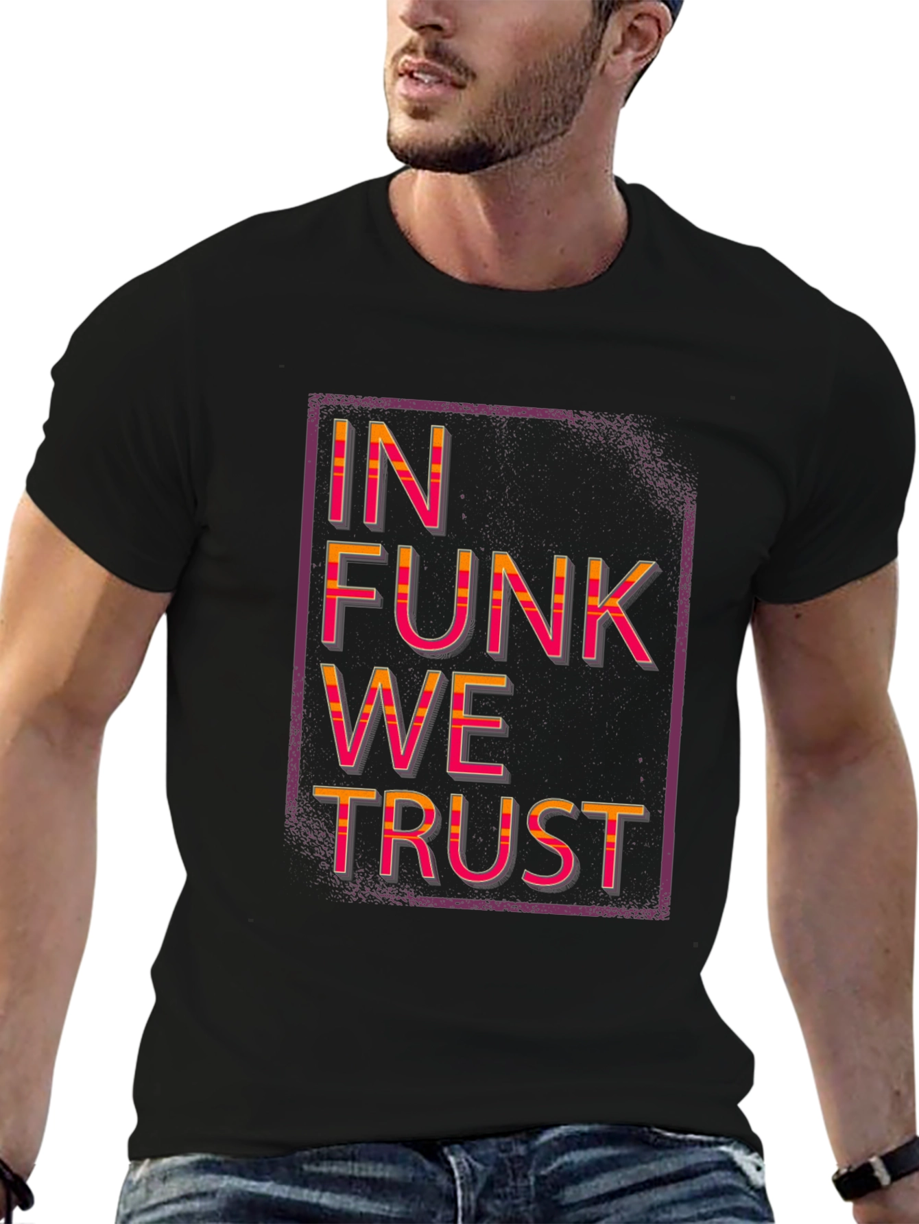 In Funk We Trust Black Graphic Tee