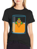 Funny Carrot Juice Gym T-Shirt - Black