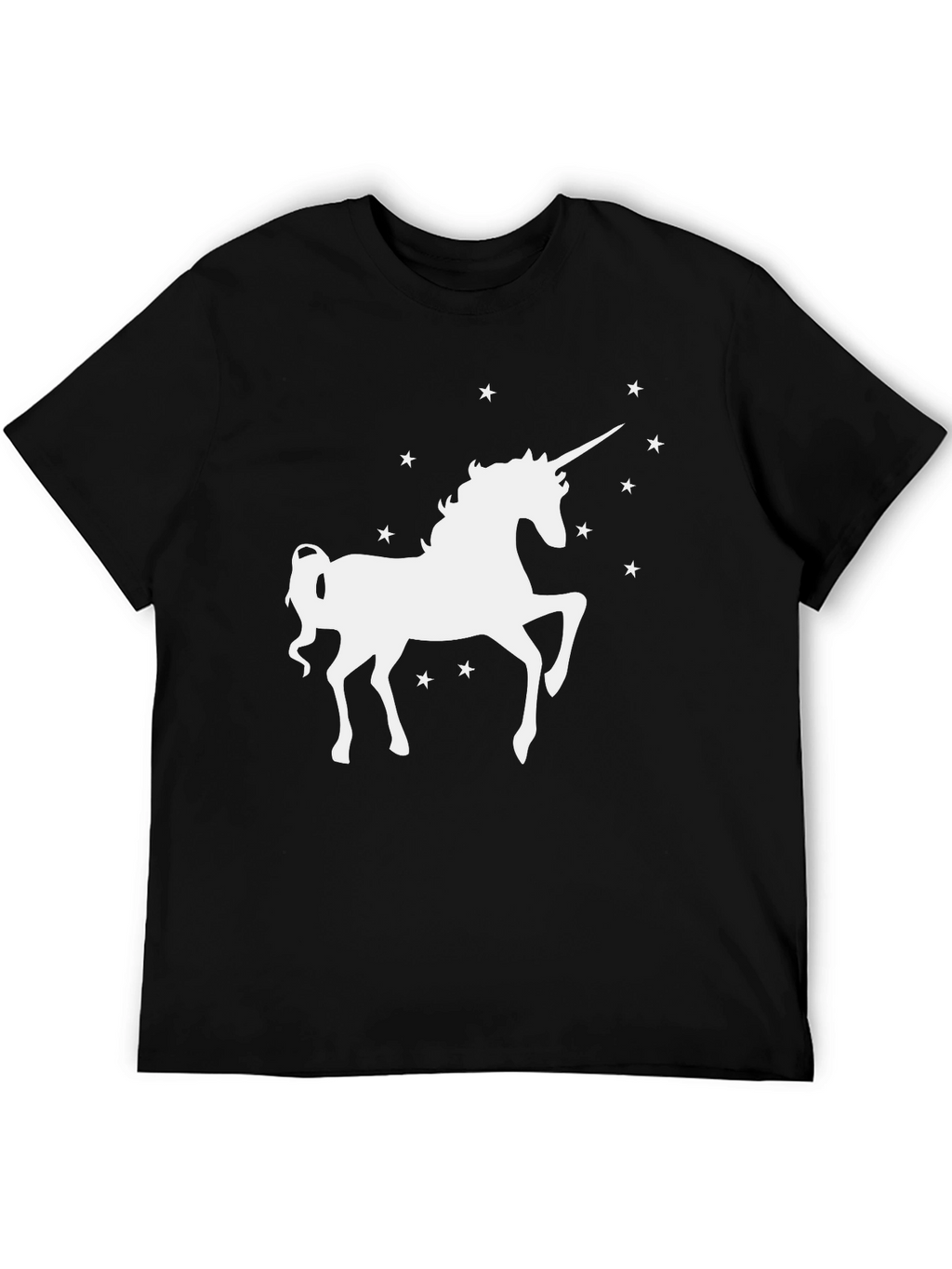 Unicorn Starry Graphic T-Shirt - Black