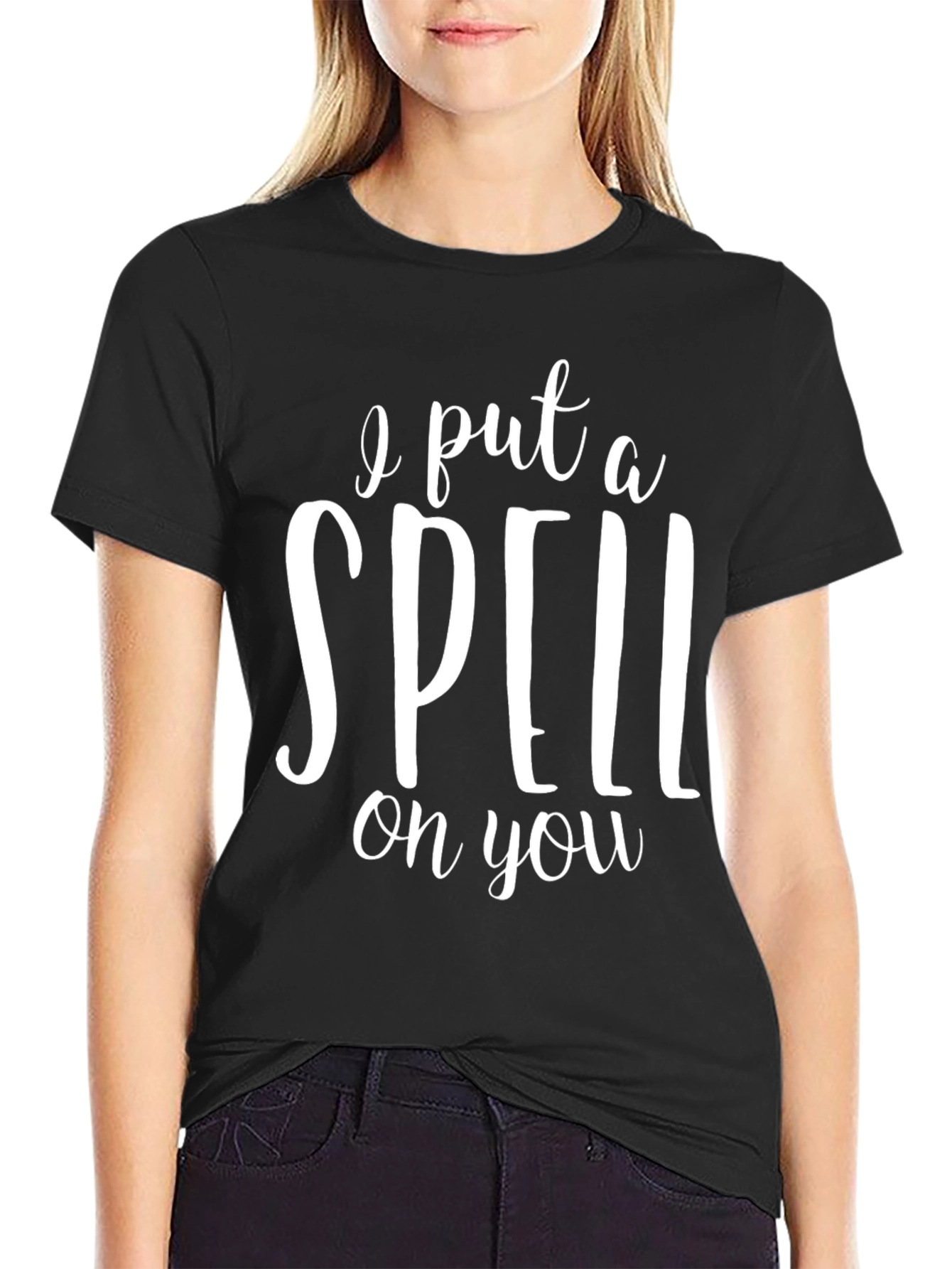 I Put A Spell On You Black Graphic Tee