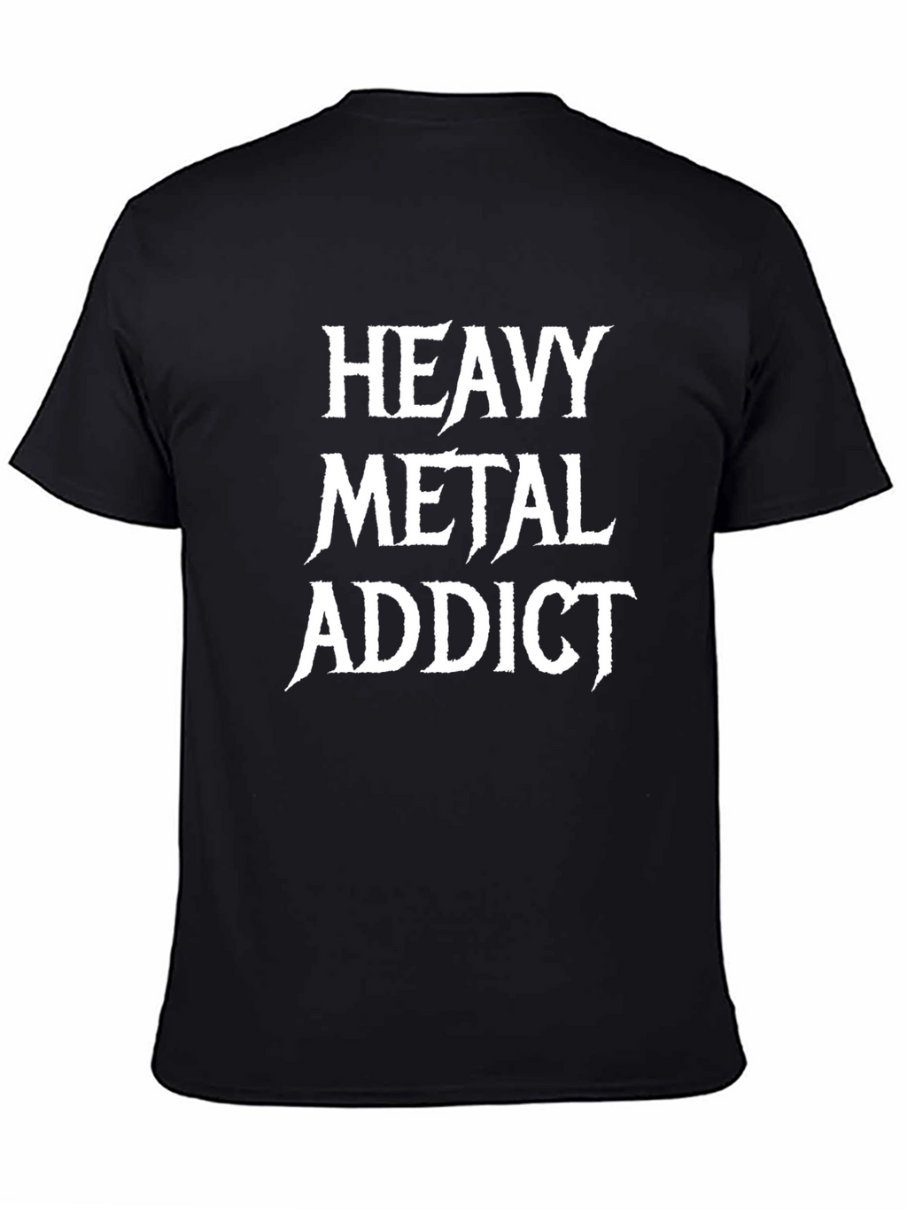 Heavy Metal Addict Black Graphic T-Shirt
