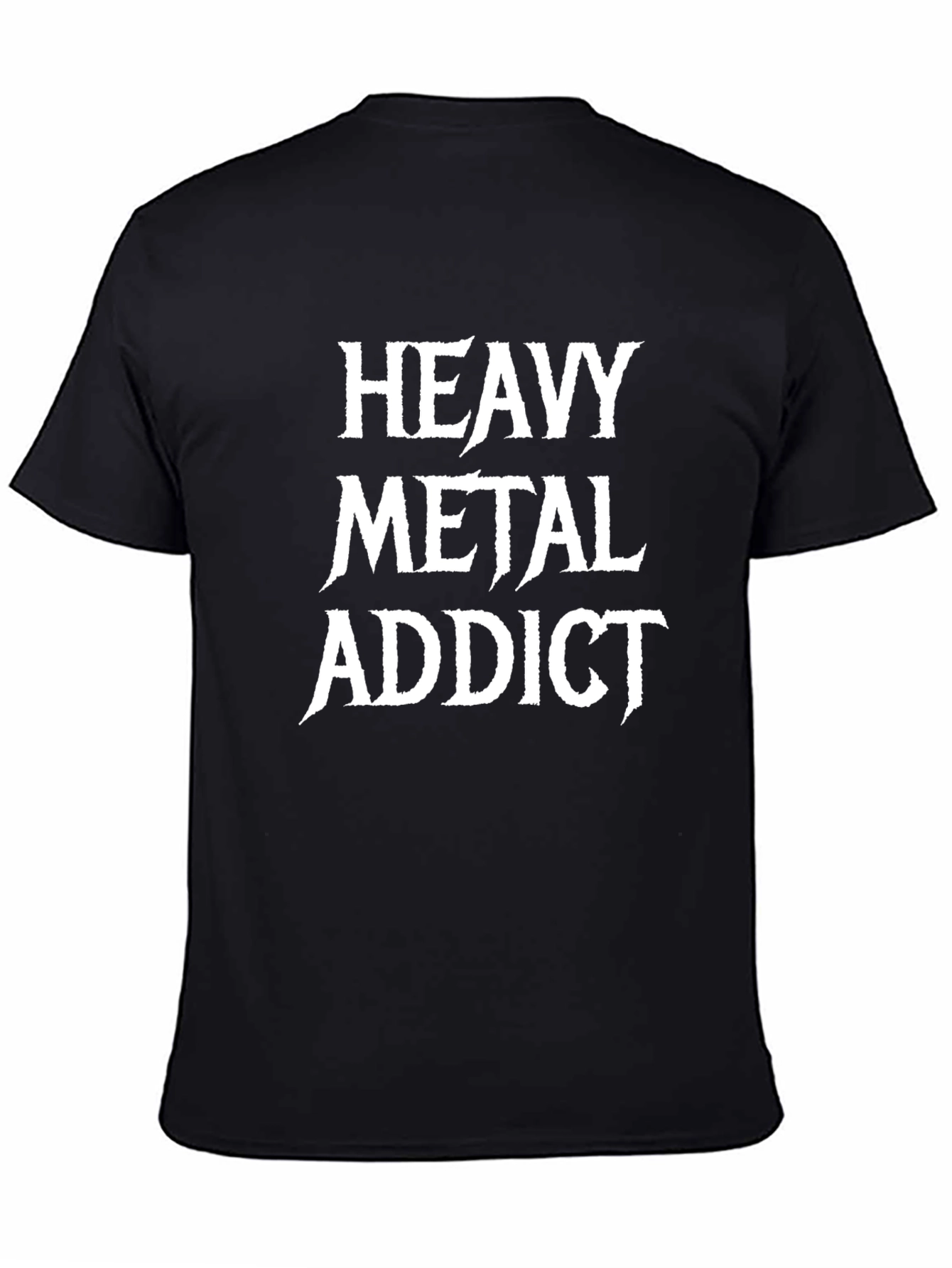 Heavy Metal Addict Black Graphic T-Shirt