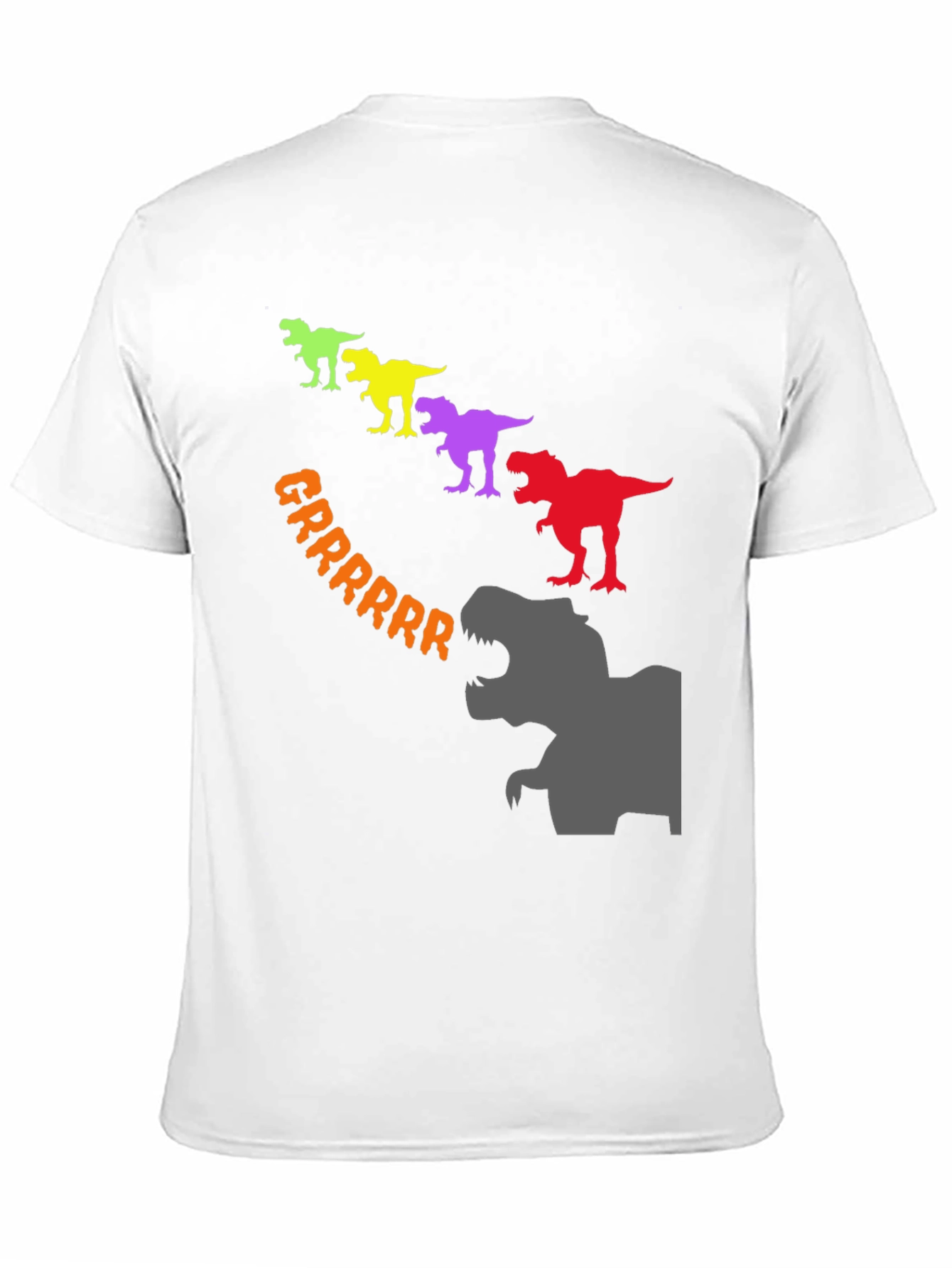 Dinosaur T-Rex Grrrrrrr Black Tee