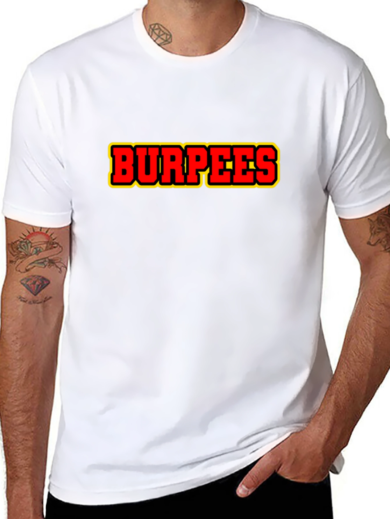 Burpees Graphic T-Shirt - Black Cotton Gym Workout Tee