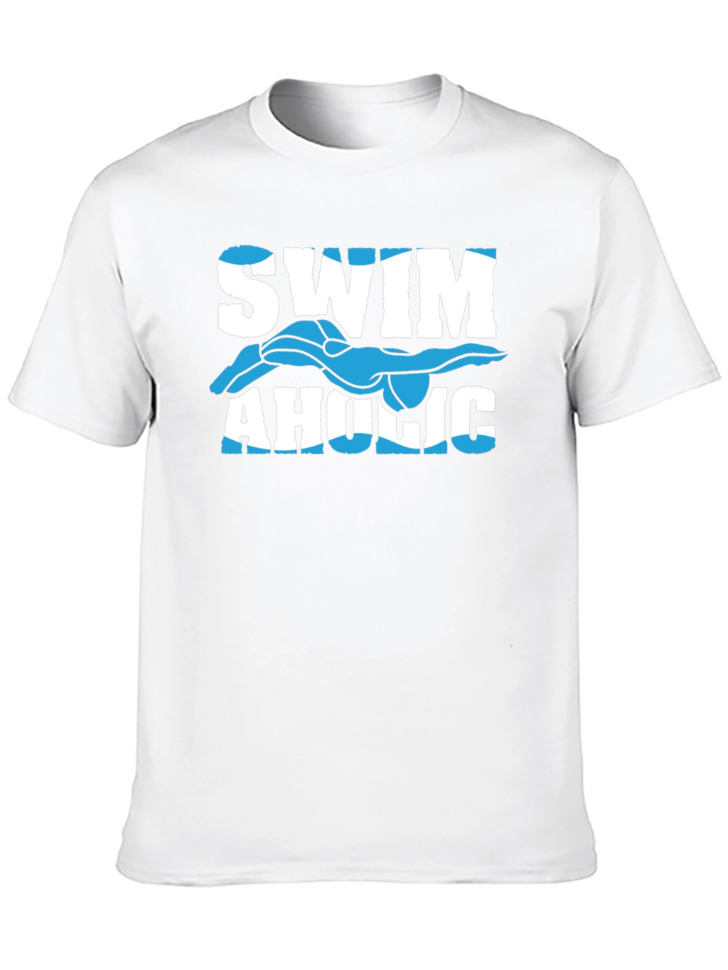 Swimaholic Graphic Tee - Black Cotton T-Shirt