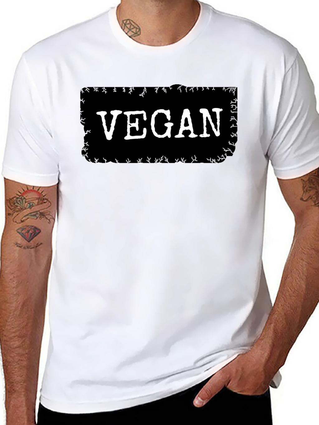 Vegan Statement T-Shirt - Bold Black Tee