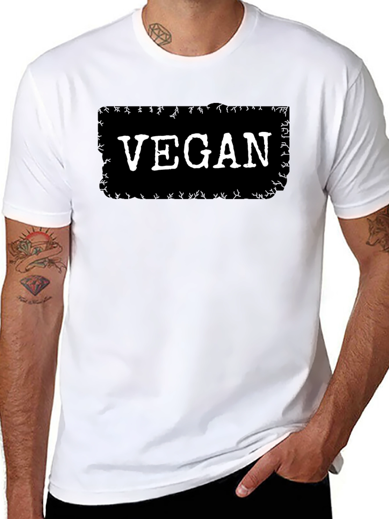 Vegan Statement T-Shirt - Bold Black Tee