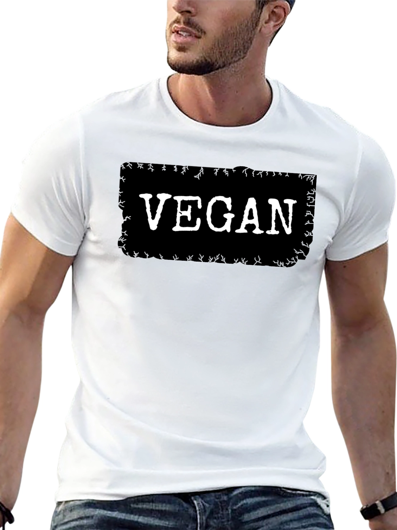 Vegan Statement T-Shirt - Bold Black Tee