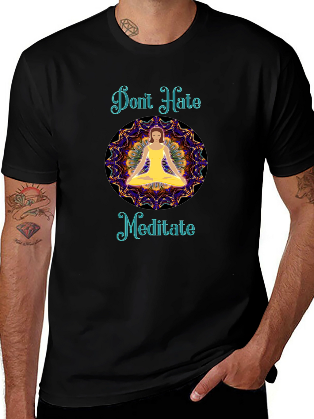Meditate Graphic T-Shirt - Spiritual Yoga Tee