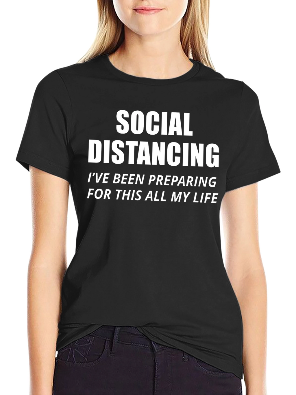 Social Distancing Novelty Graphic T-Shirt
