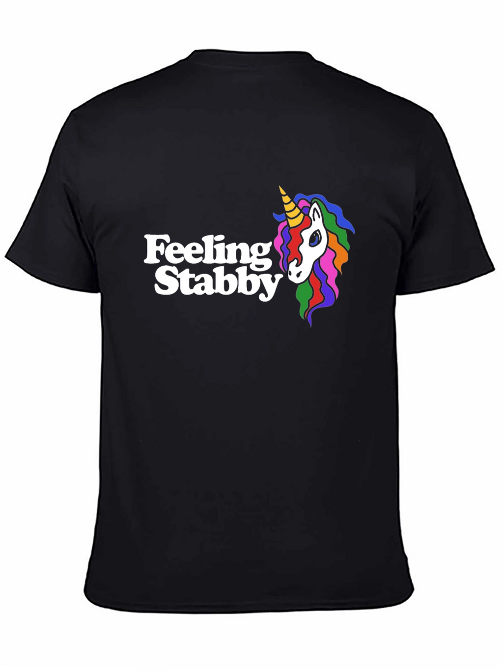 Feeling Stabby Unicorn Black Graphic Tee