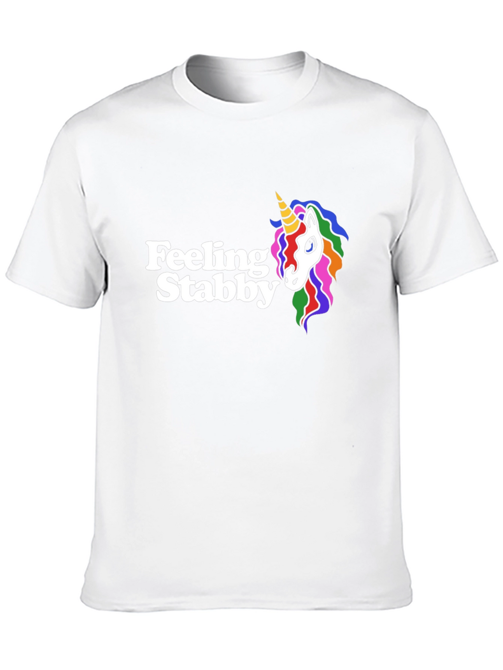 Feeling Stabby Unicorn Black Graphic Tee