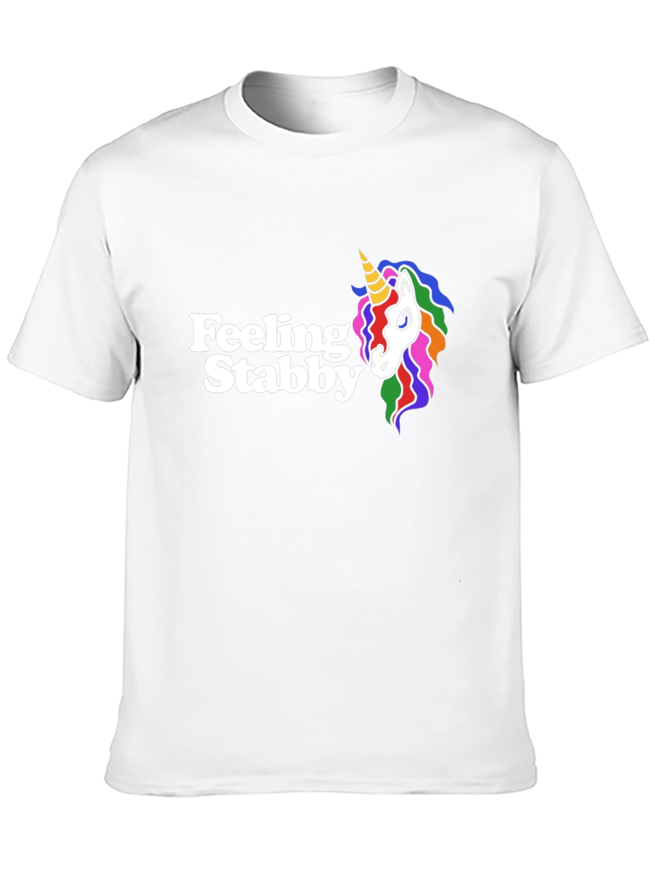 Feeling Stabby Unicorn Black Graphic Tee
