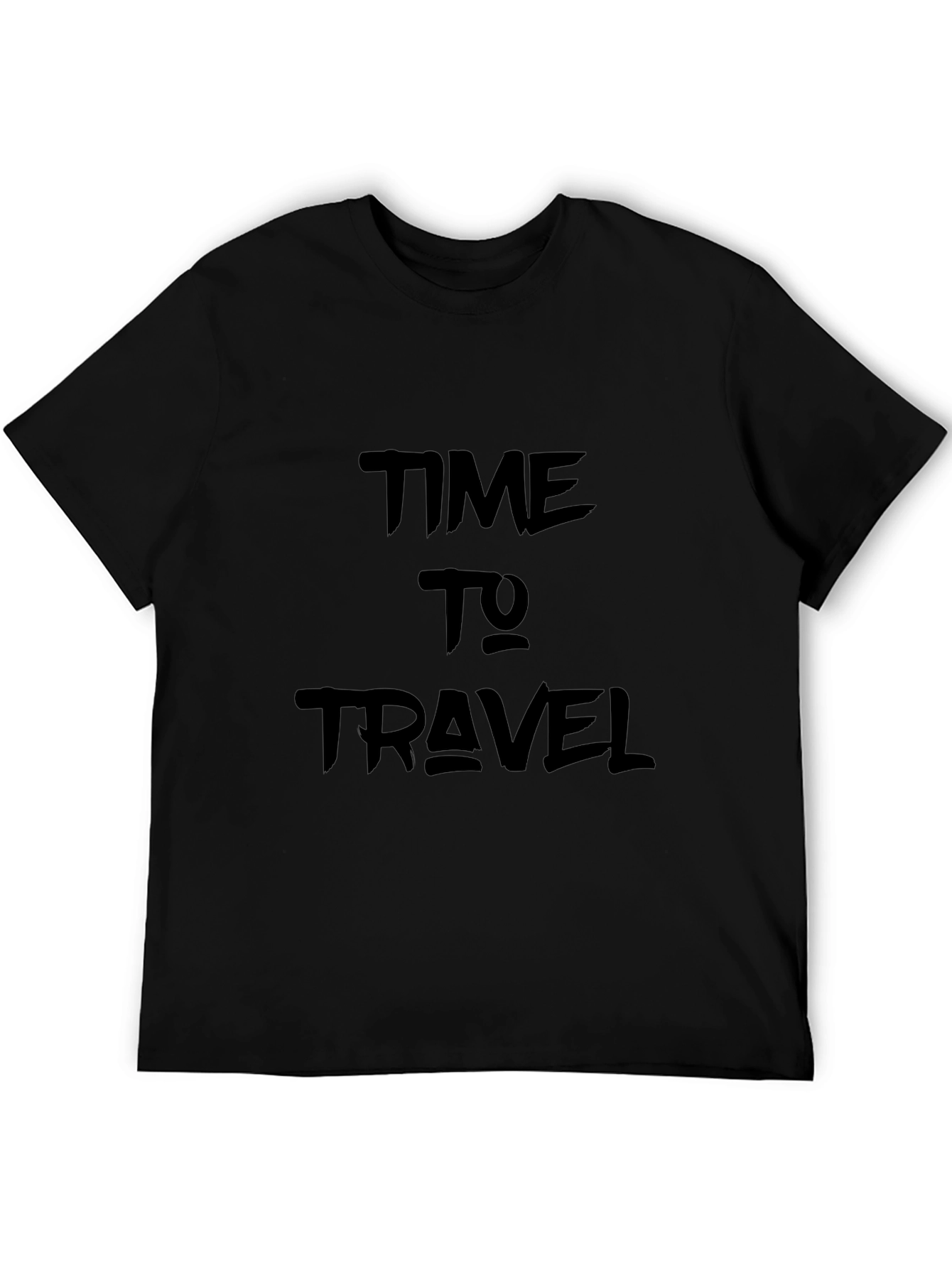 Time to Travel Graphic Black Tee