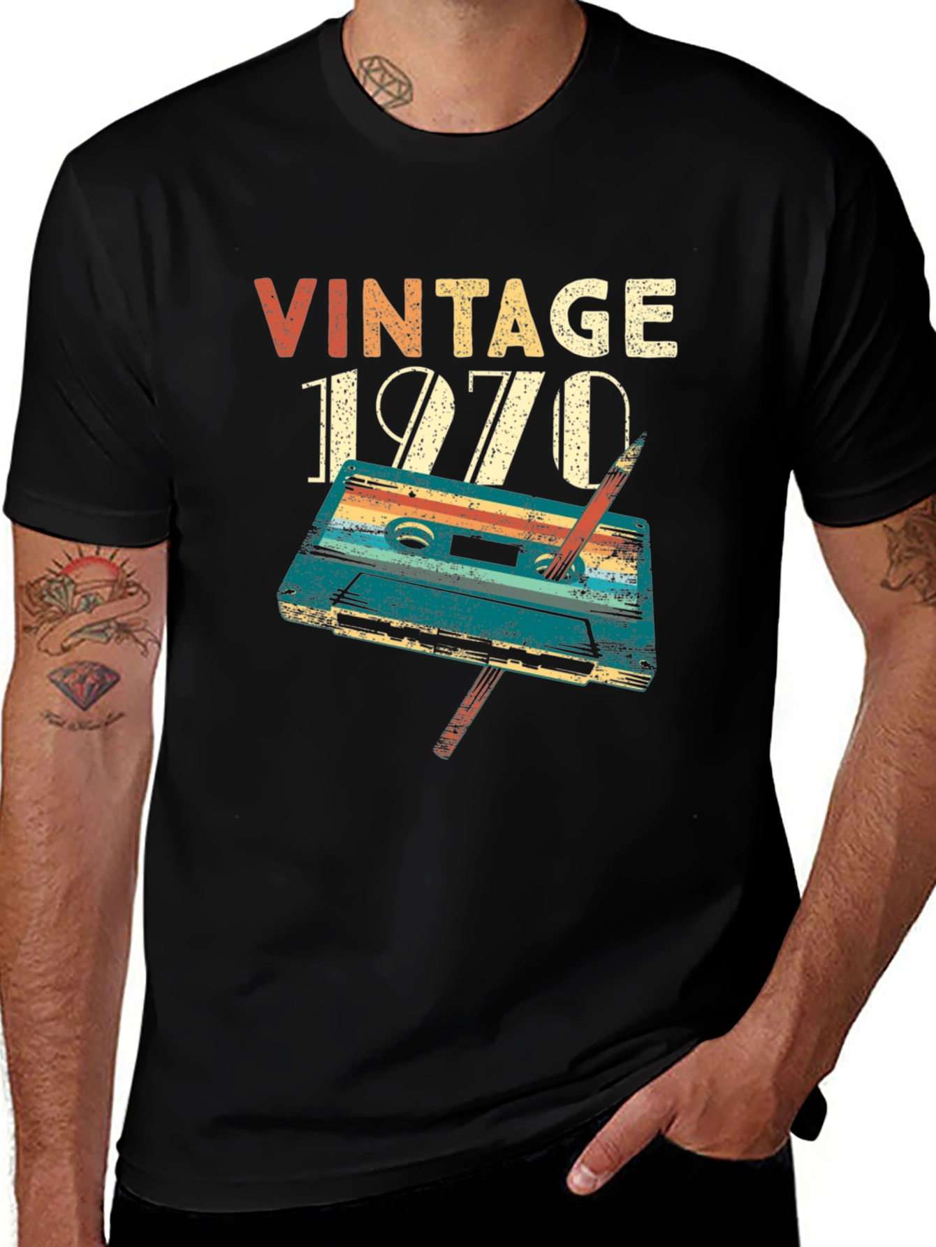 Vintage 1970 Cassette Tape T-Shirt
