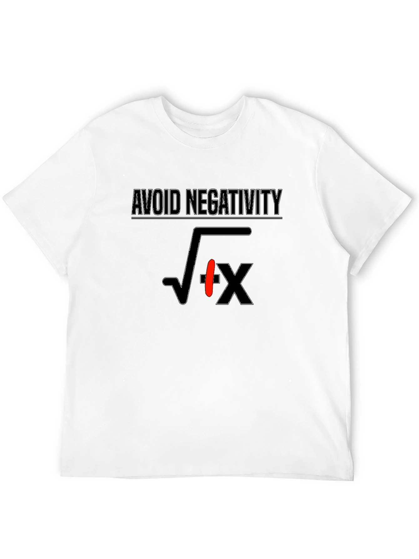 Avoid Negativity Funny Math Pun T-Shirt
