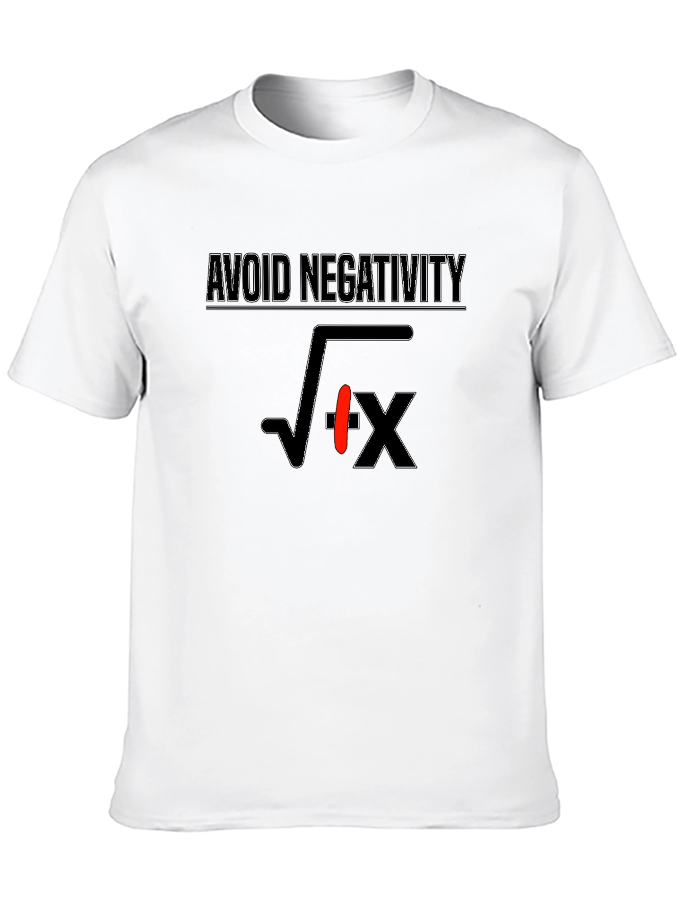 Avoid Negativity Funny Math Pun T-Shirt