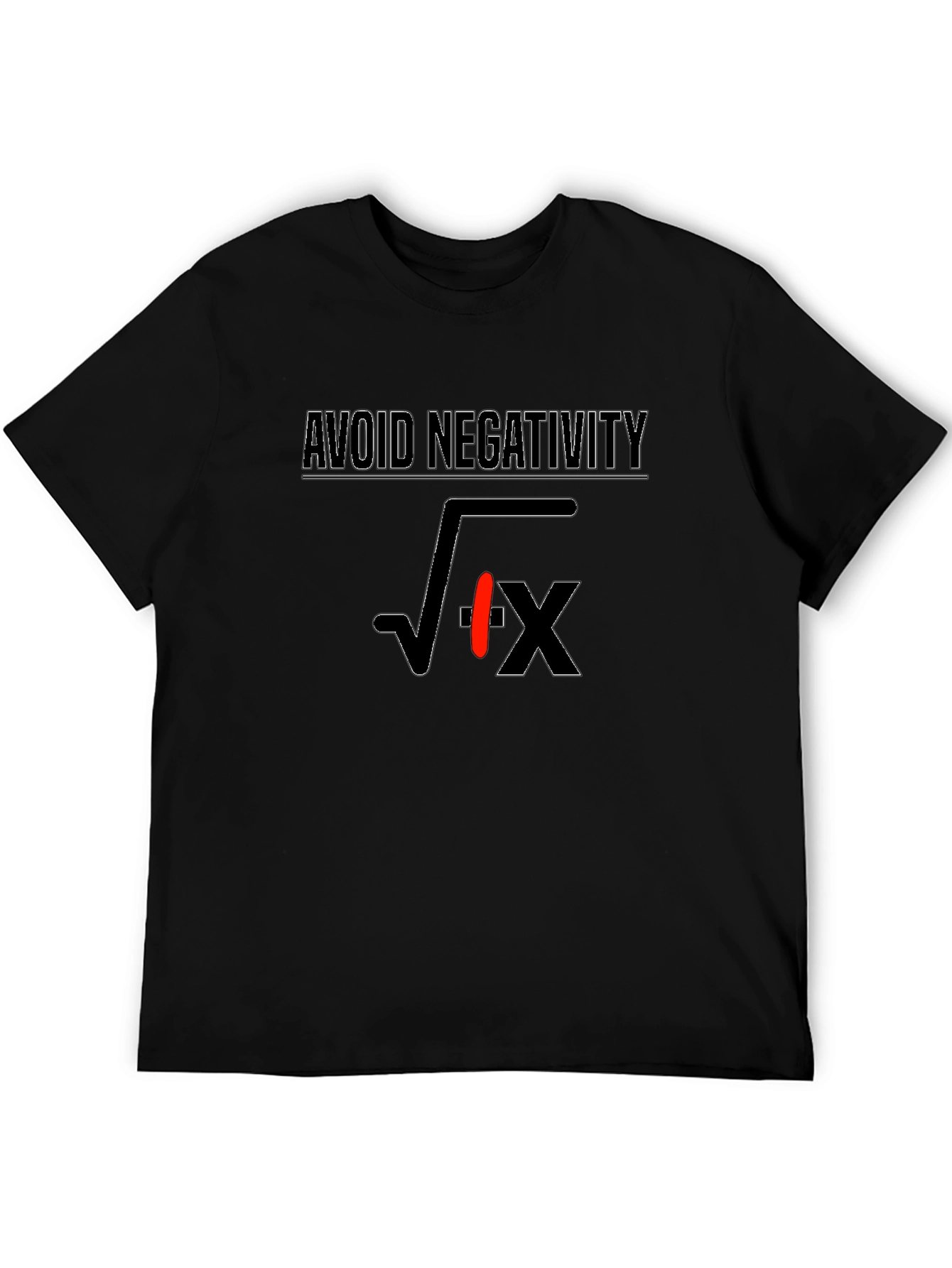 Avoid Negativity Funny Math Pun T-Shirt