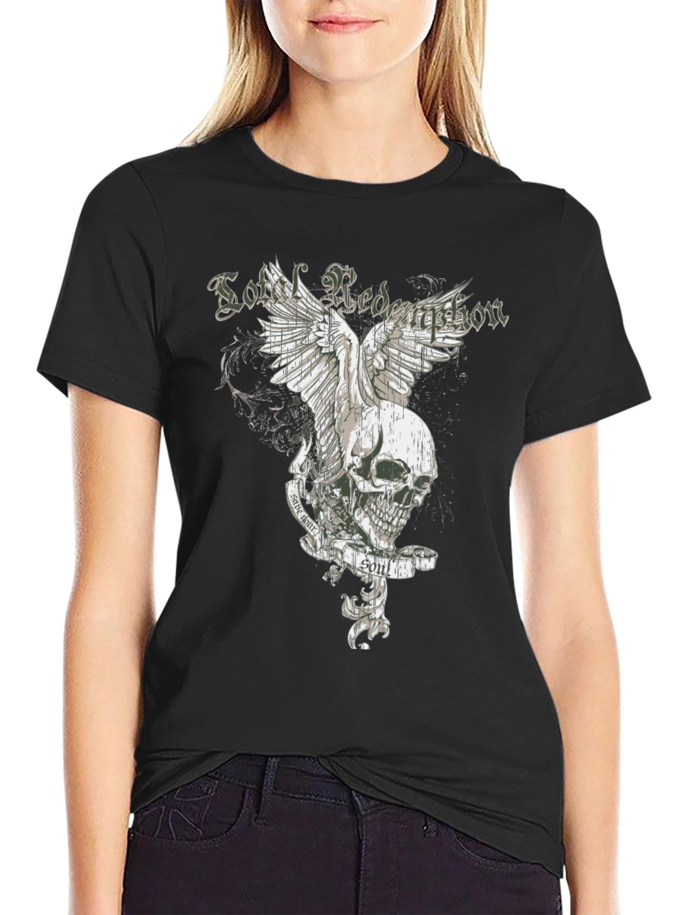 Skull & Wings Graphic Tee - Lost Redemption