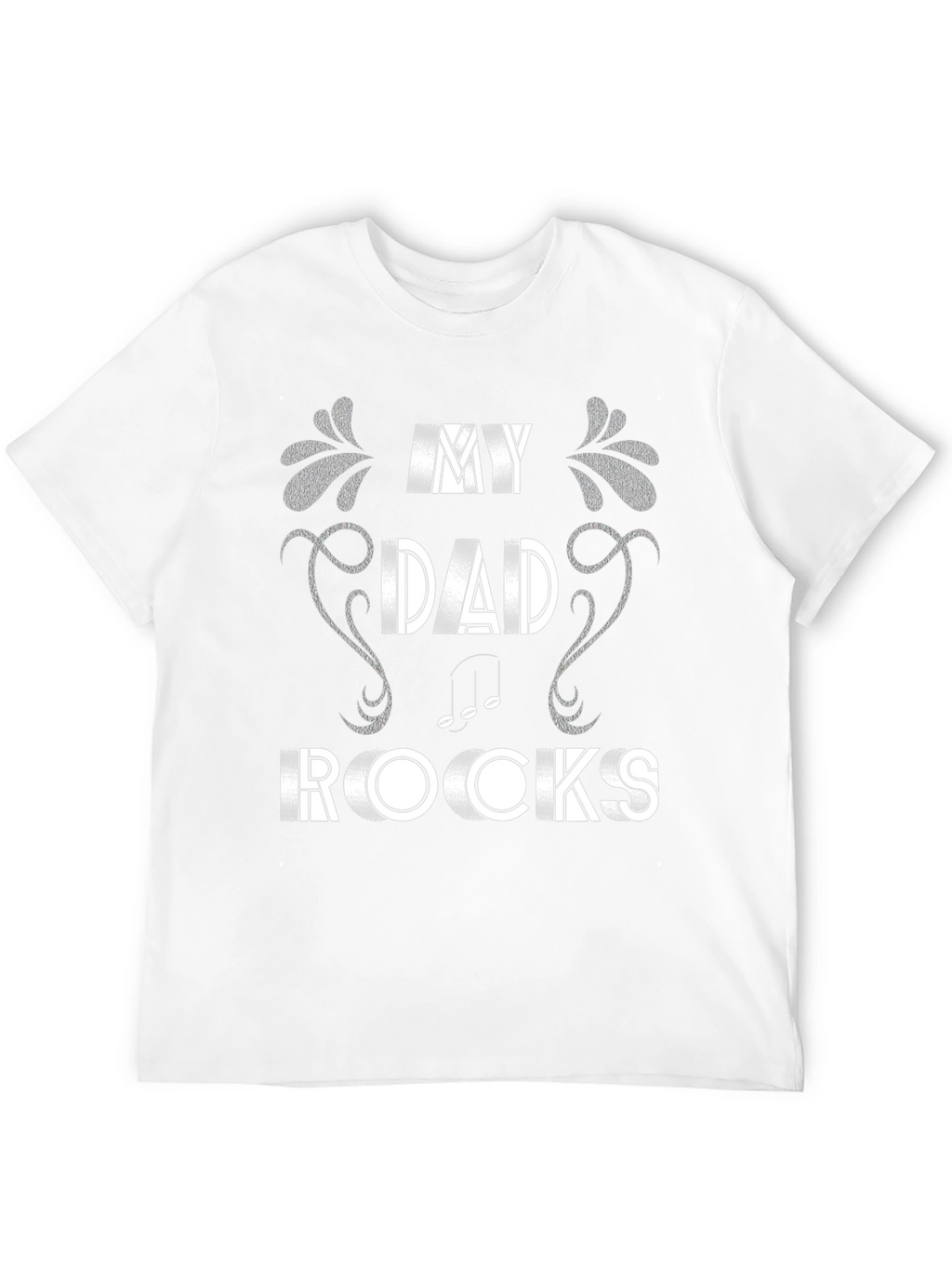 My Dad Rocks T-Shirt Music Note Design