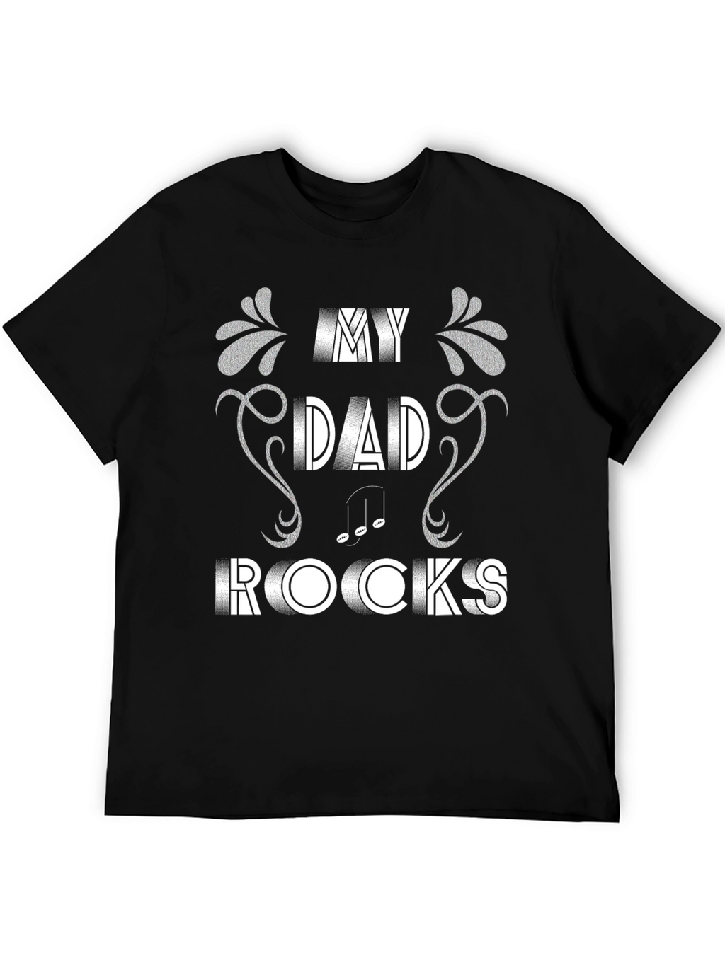 My Dad Rocks T-Shirt Music Note Design