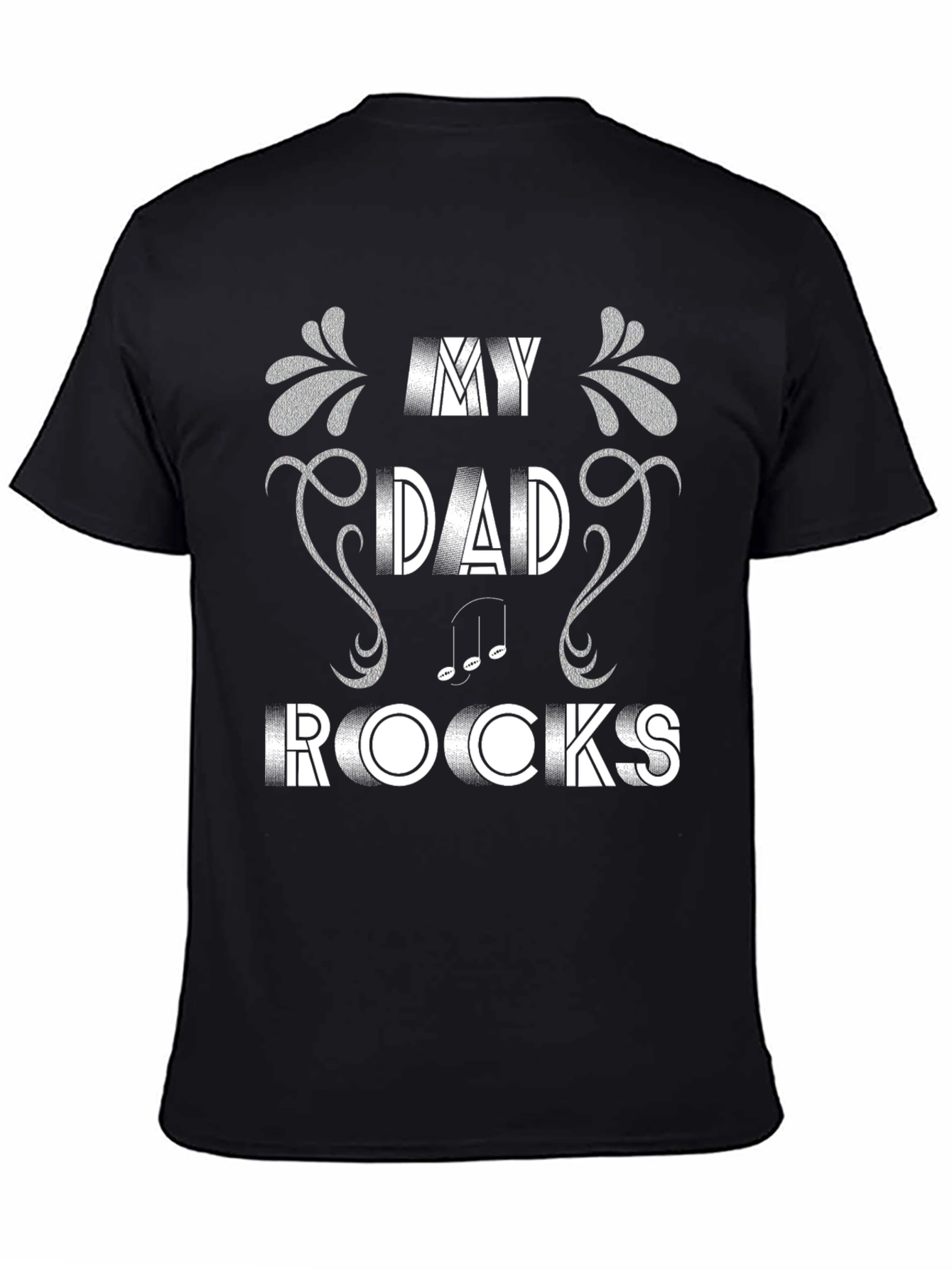 My Dad Rocks T-Shirt Music Note Design
