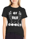 My Dad Rocks T-Shirt Music Note Design