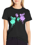Cool Monkey Graphic Print Black T-Shirt