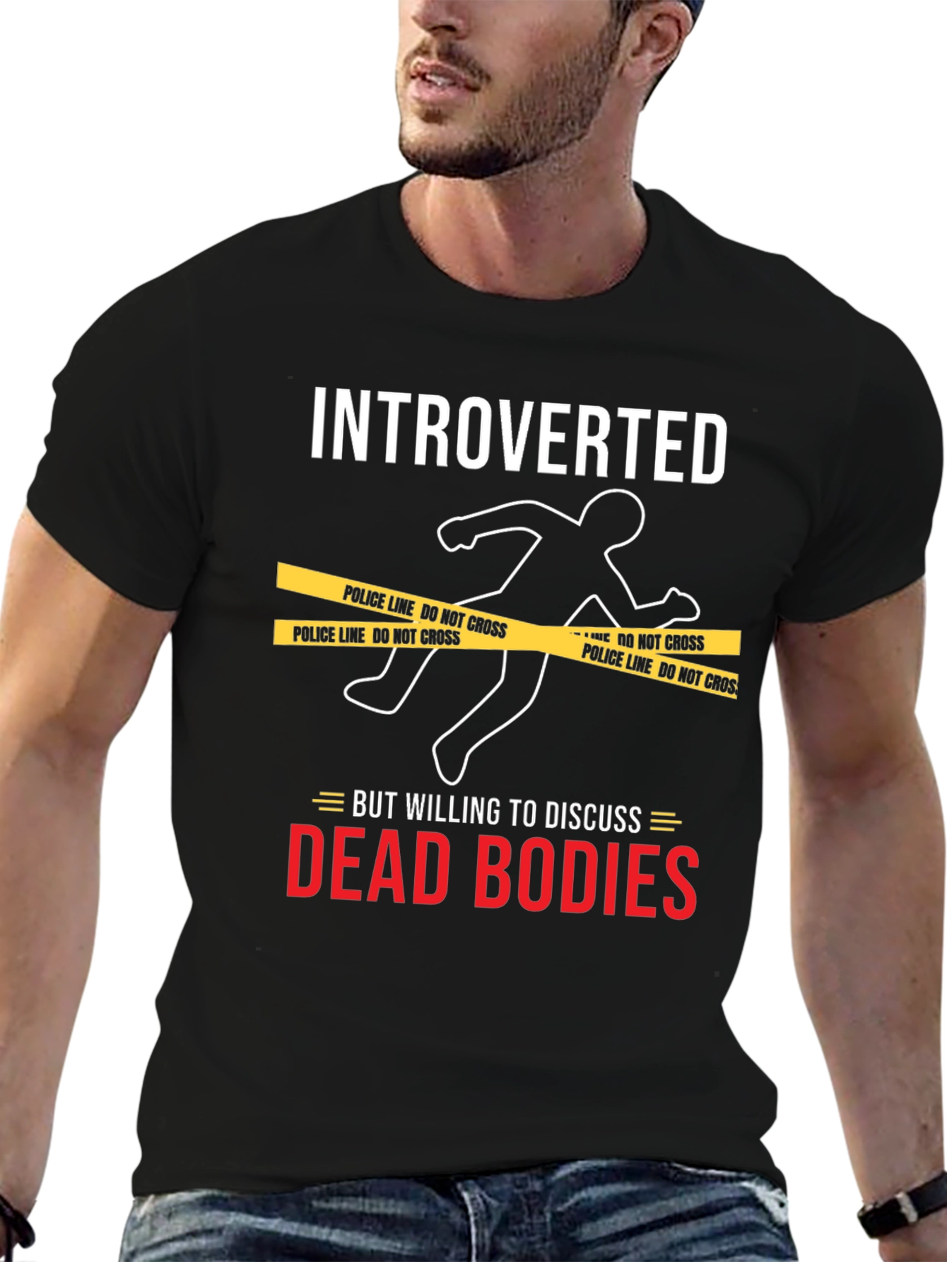 Introverted Dead Bodies Humor T-Shirt