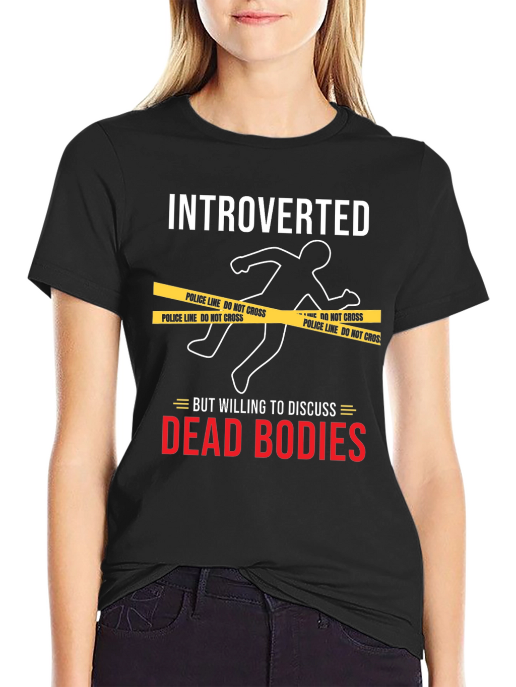 Introverted Dead Bodies Humor T-Shirt