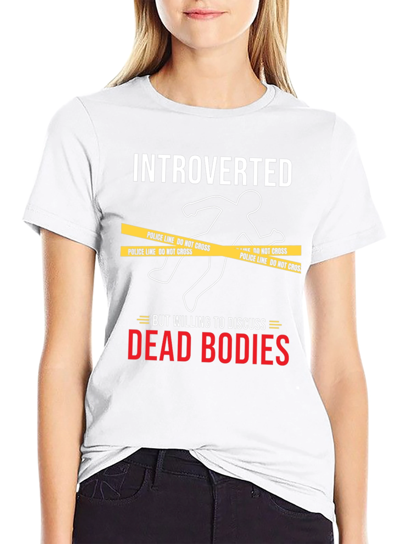 Introverted Dead Bodies Humor T-Shirt
