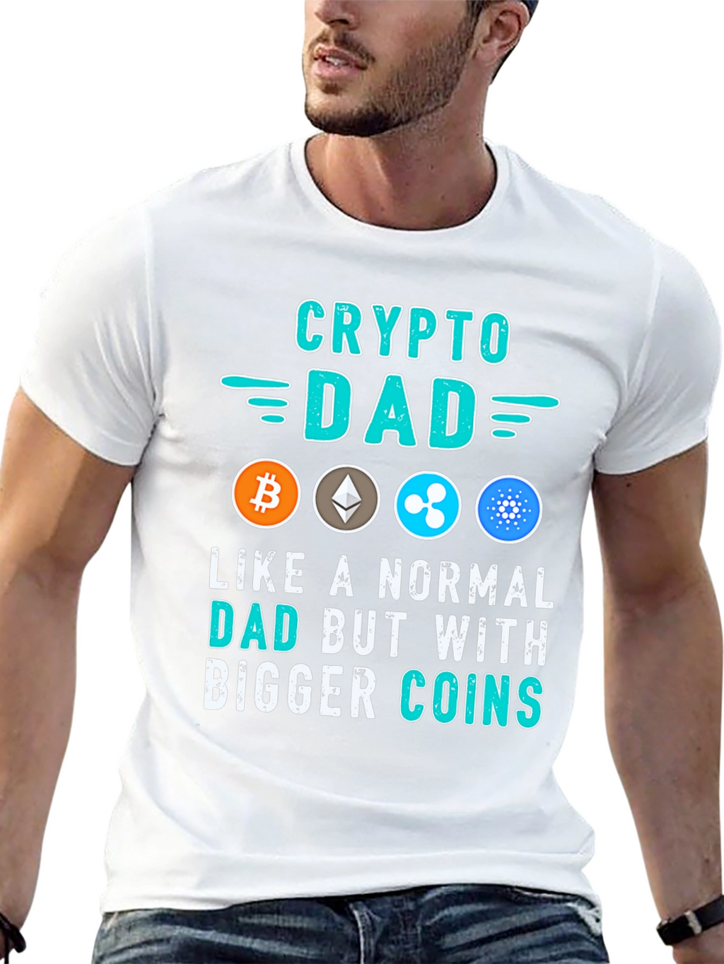 Crypto Dad T-Shirt - Bitcoin Ethereum & More!