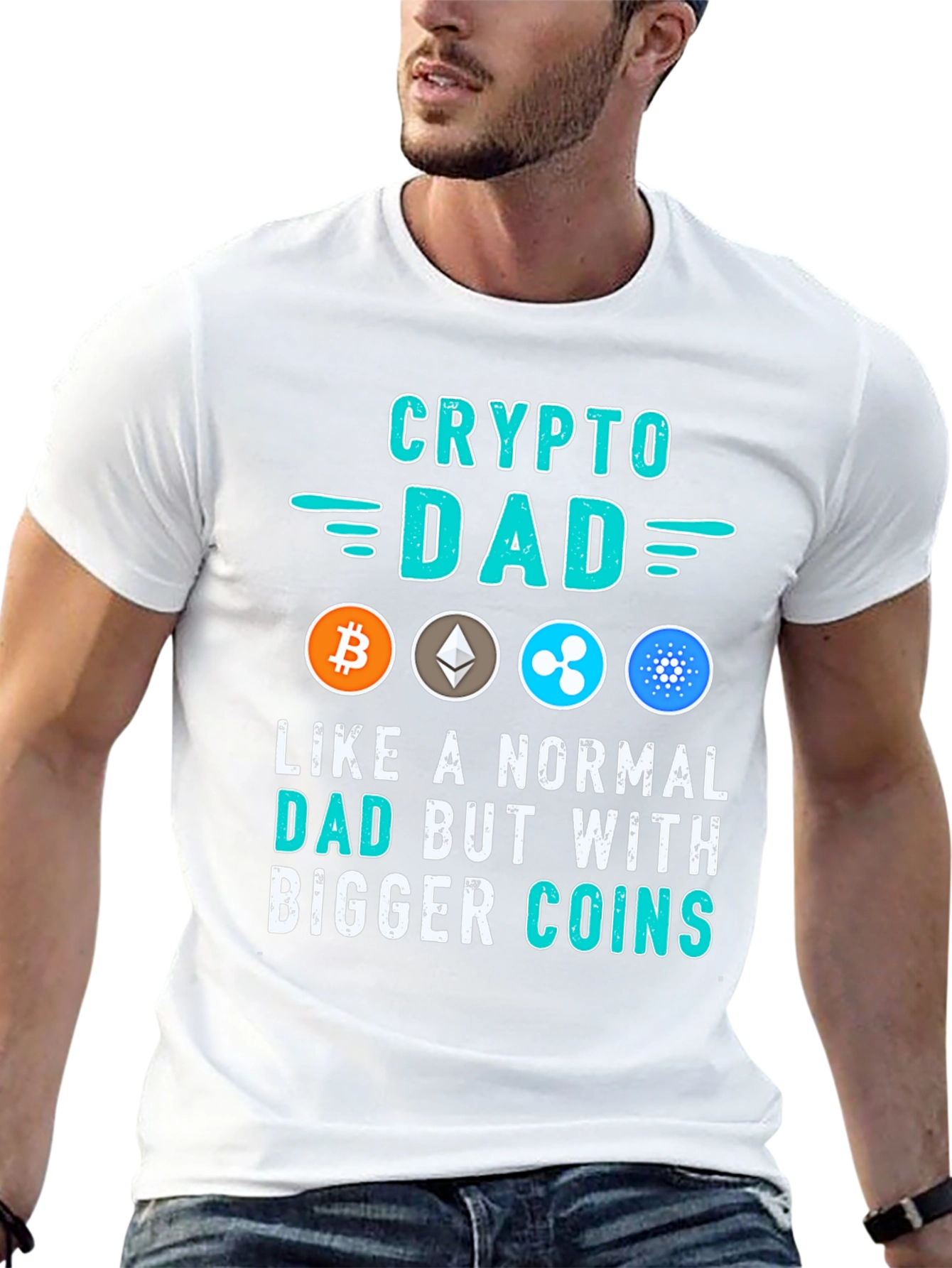 Crypto Dad T-Shirt - Bitcoin Ethereum & More!