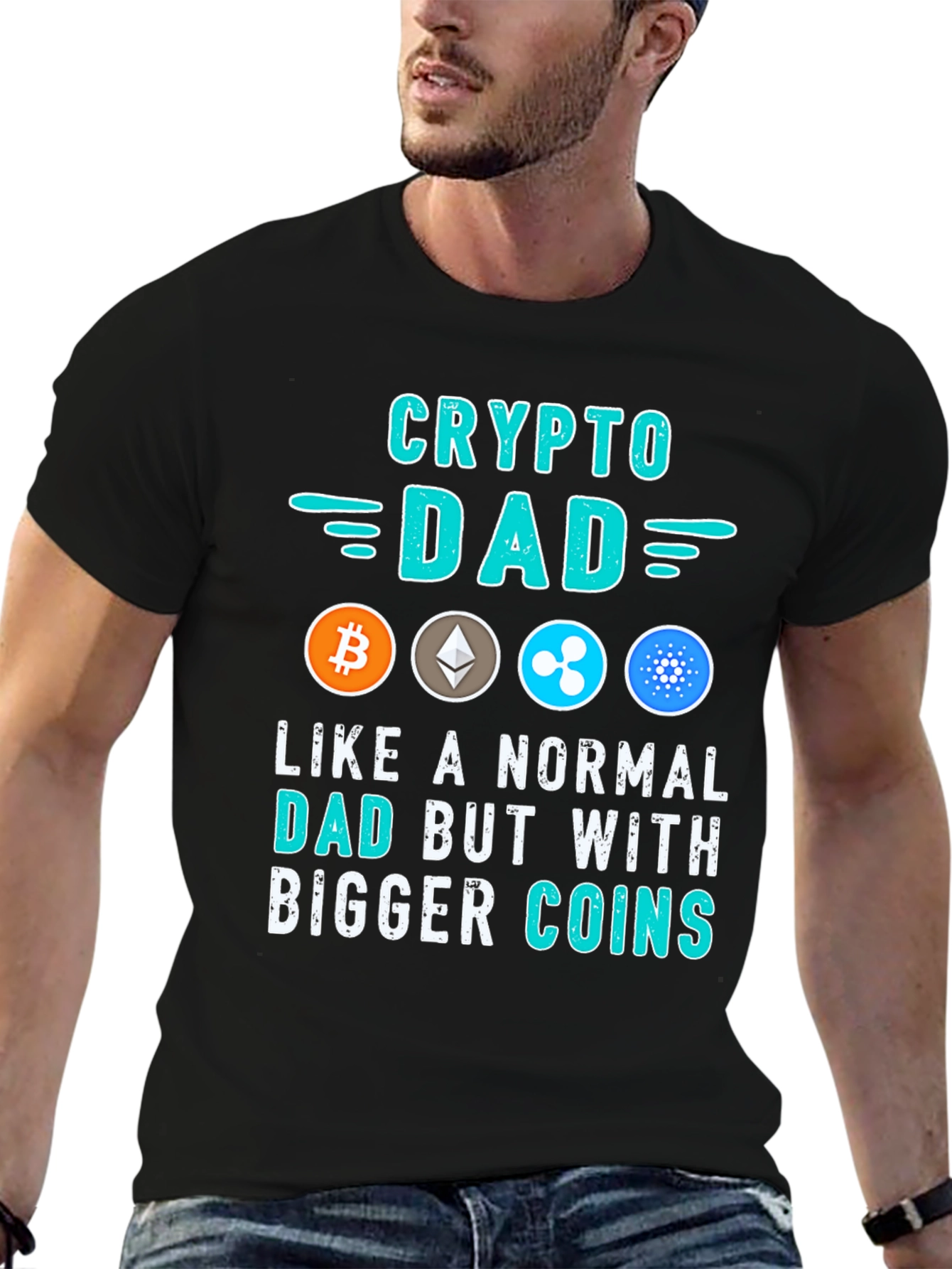 Crypto Dad T-Shirt - Bitcoin Ethereum & More!