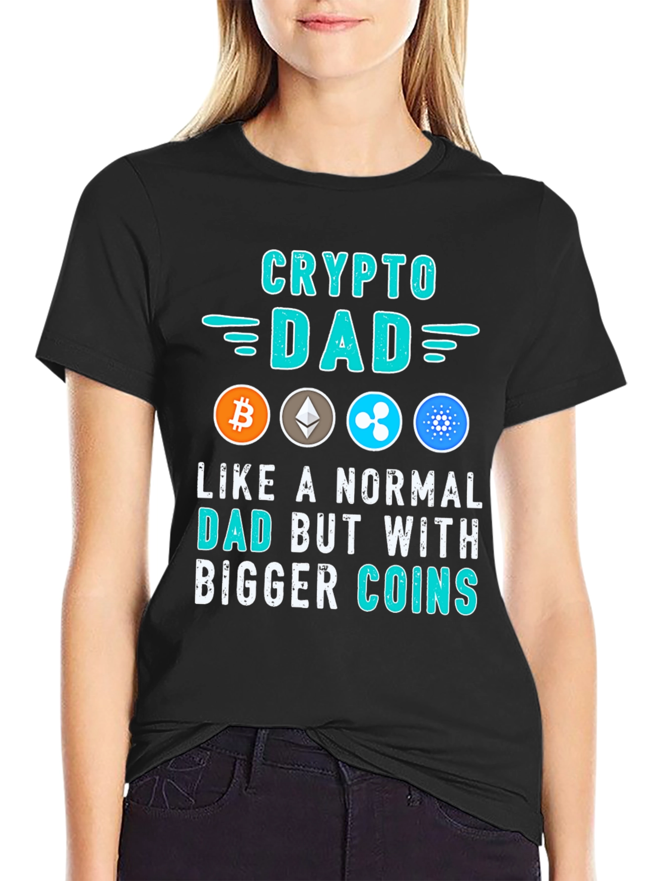 Crypto Dad T-Shirt - Bitcoin Ethereum & More!