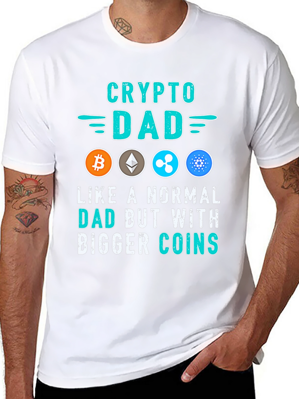 Crypto Dad T-Shirt - Bitcoin Ethereum & More!