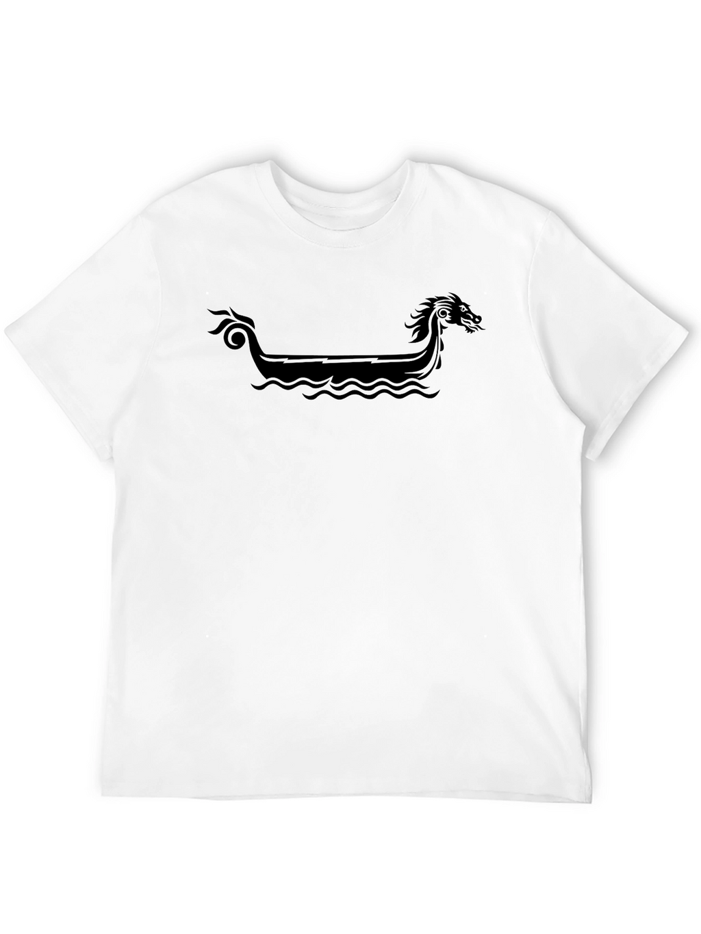 Viking Ship Graphic Black T-Shirt
