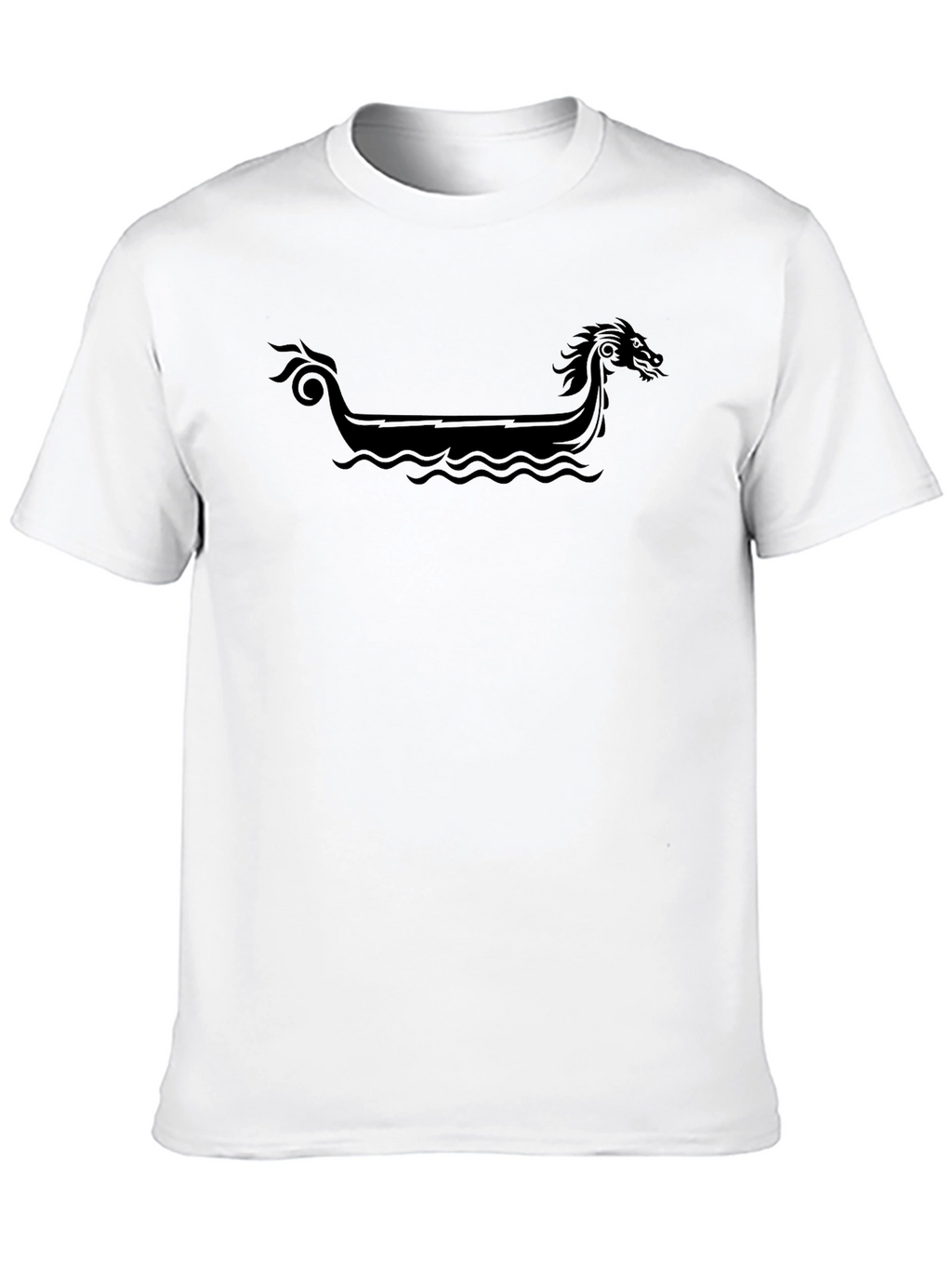 Viking Ship Graphic Black T-Shirt