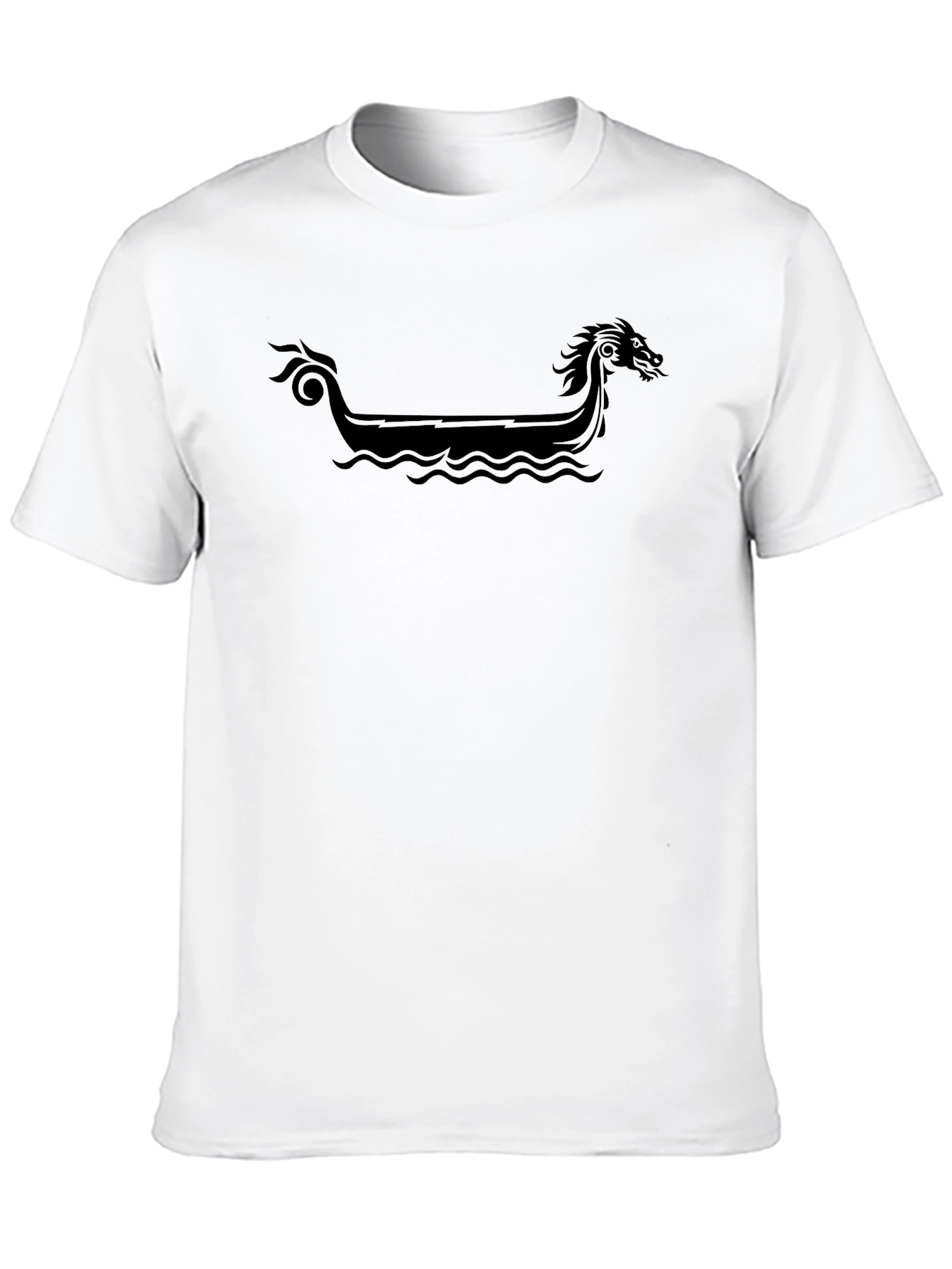 Viking Ship Graphic Black T-Shirt