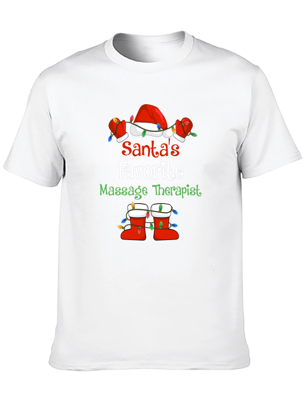 Santas Favorite Massage Therapist Graphic Tee